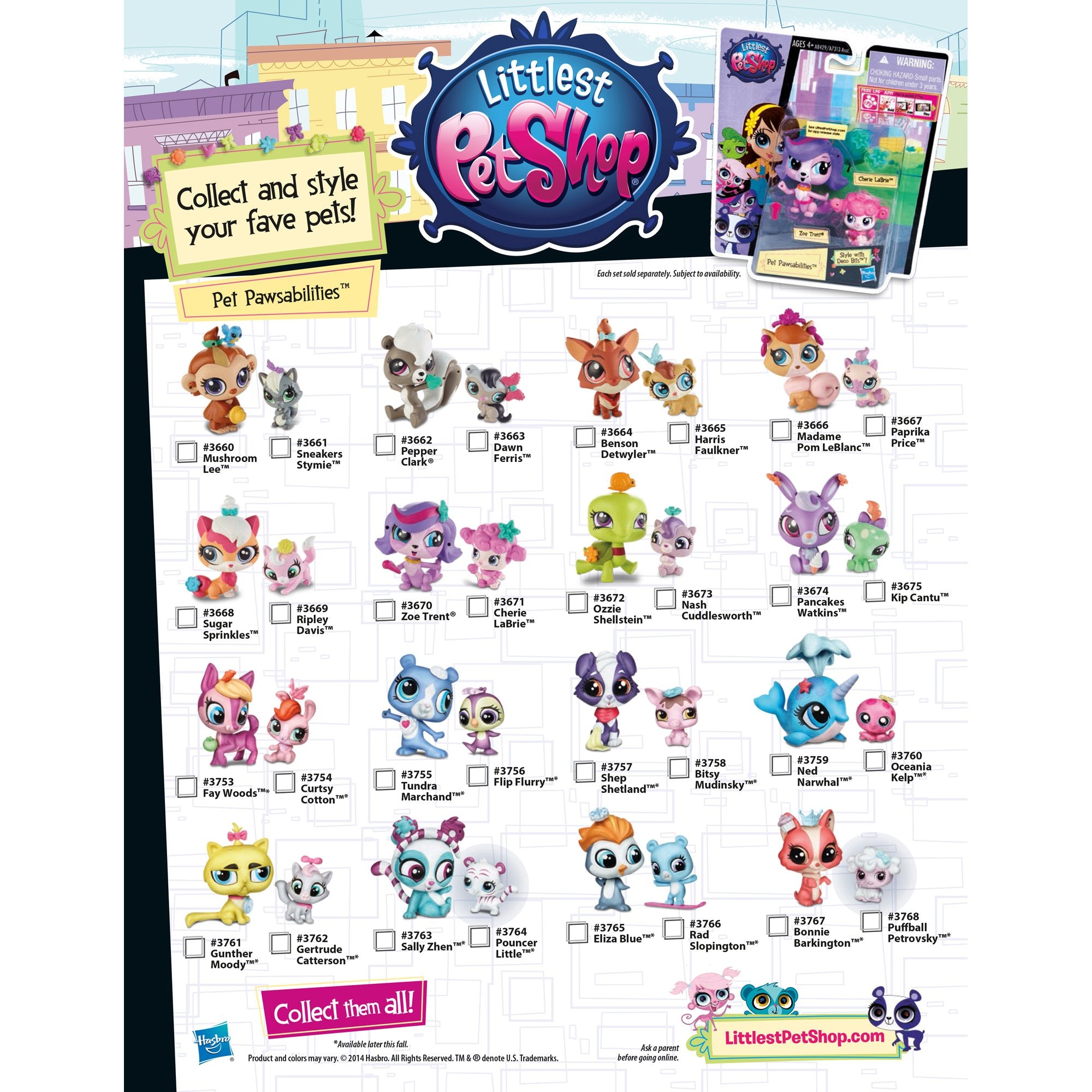 Littlest Pet Shop Pet Pawsabilities Pepper Clark & Dawn Ferris