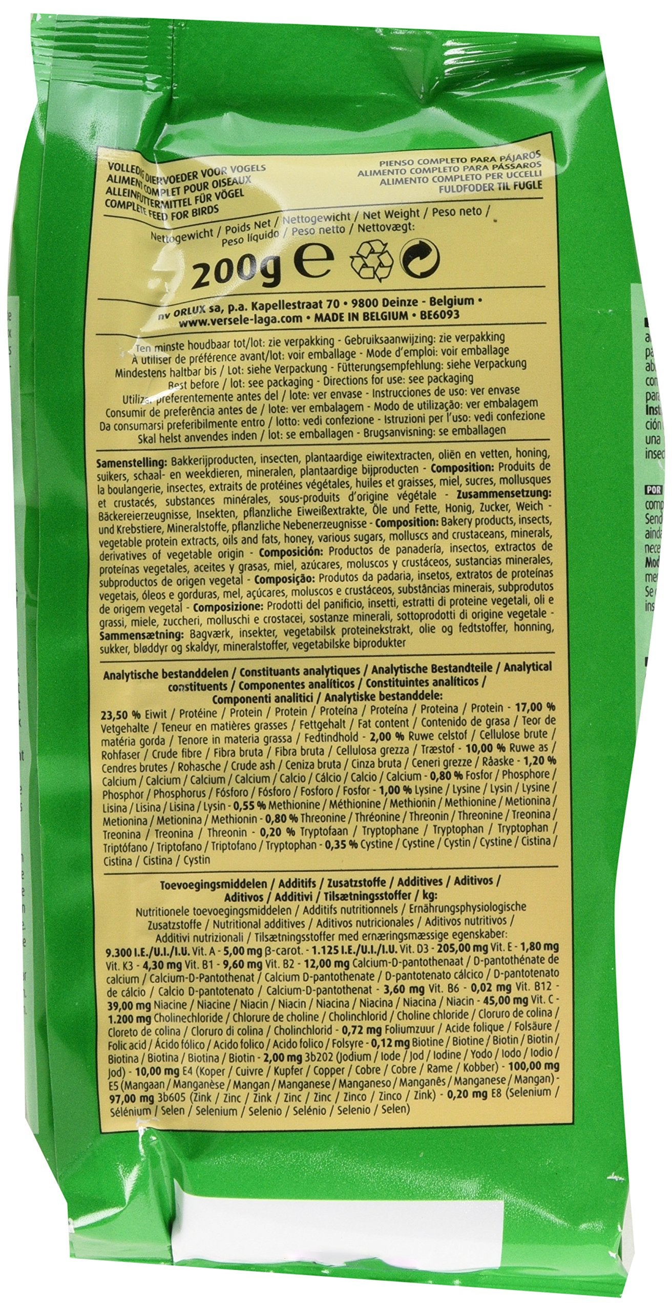 Nobby Orlux Insect Patee Complete Food for Insect-Eating Birds, 7.05 Oz