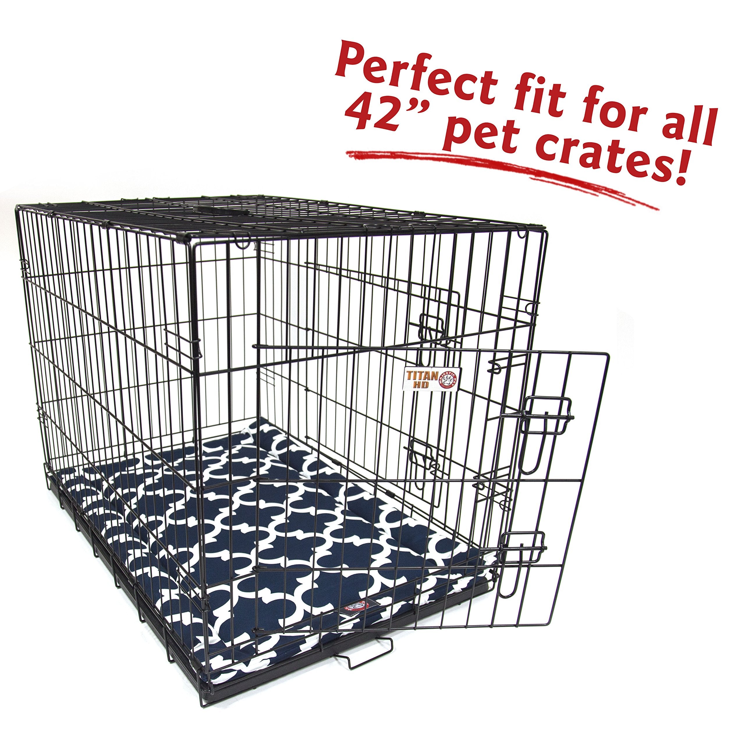 42'' Trellis Navy Blue Crate Dog Bed Mat By Majestic Pet Products