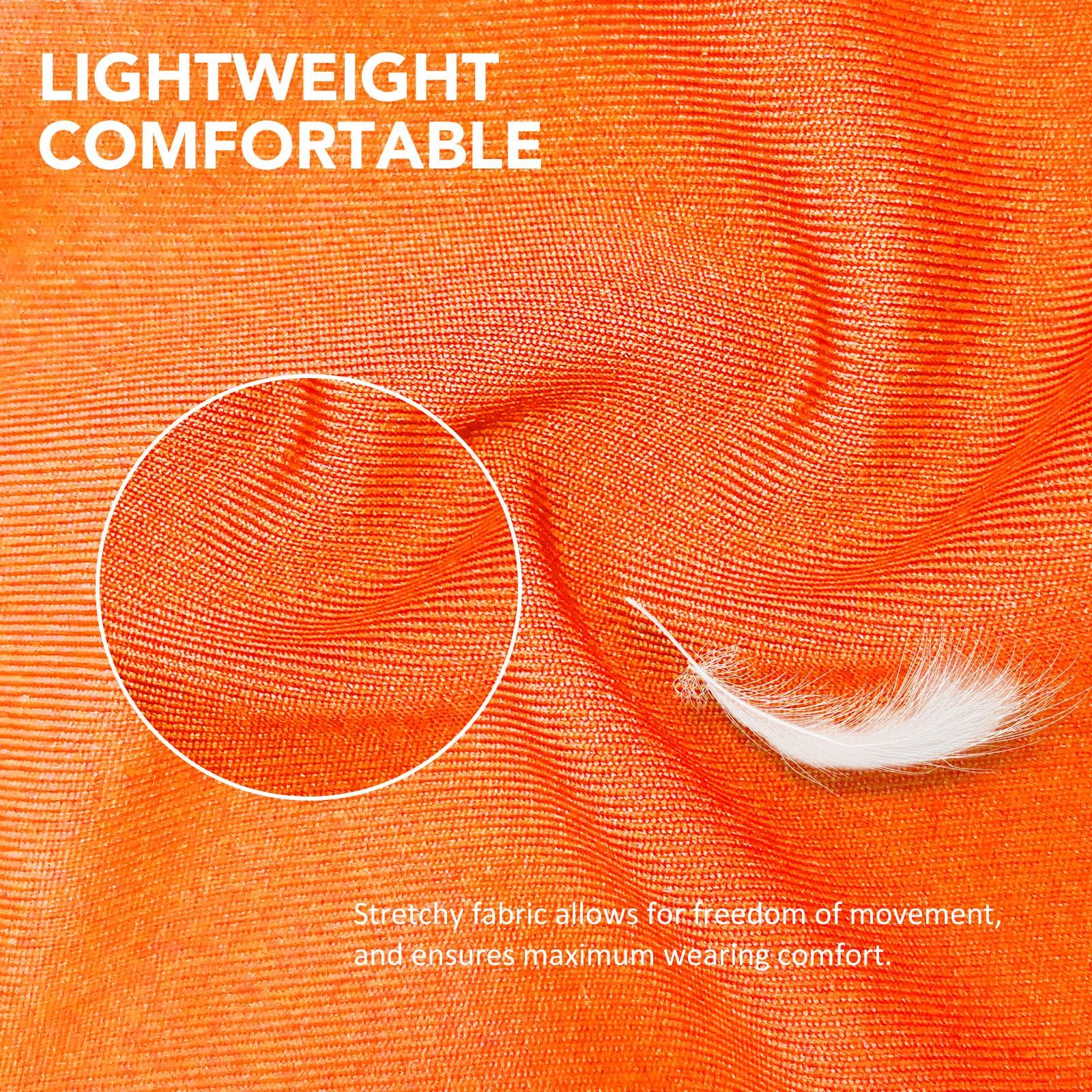 Harrison Howard Super Comfort Stretchy Fly Mask Large Eye Space with UV Protection Soft on Skin with Breathability Vibrant Orang