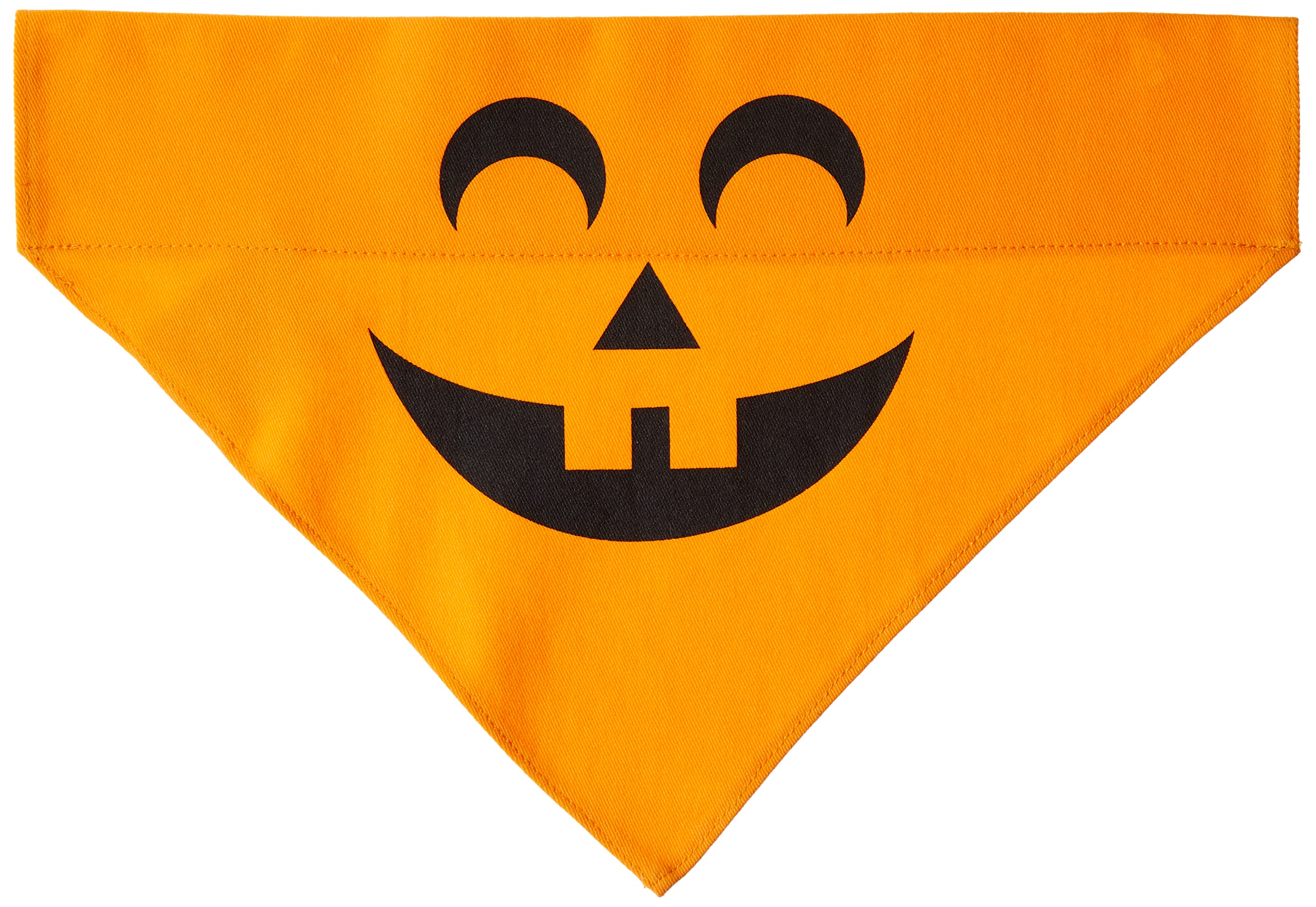 Pearhead Pumpkin Dog Bandana - Fall Dog Apparel, Halloween Costume, Slip On Collar Accessory - Medium/Large