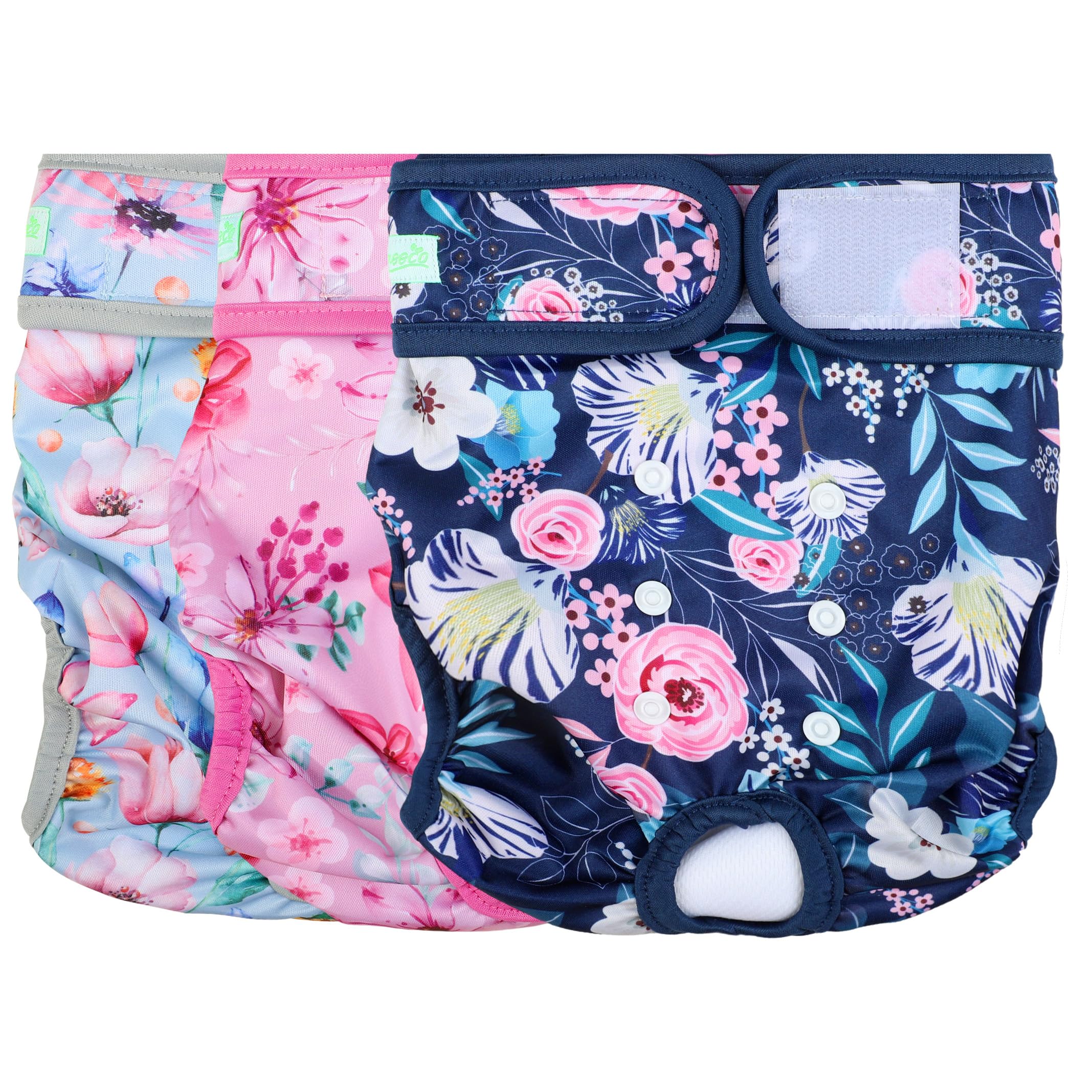 wegreeco Washable Reusable Premium Dog Diapers,Pack of 3,Small Dog Puppy & Doggy Diapers Female,Dog Period Panties Diapers Femal