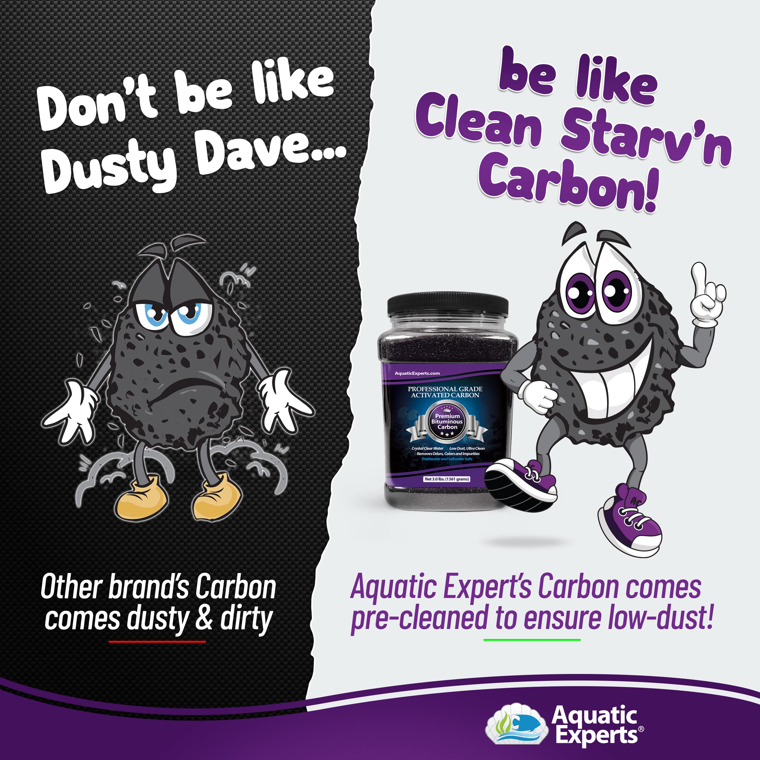 Premium Activated Carbon - Aquarium Carbon Media - Charcoal For Fish Tanks - Aquarium Filter Charcoal Media (Granulated, 5.5 Lbs With Fine Mesh Bag)