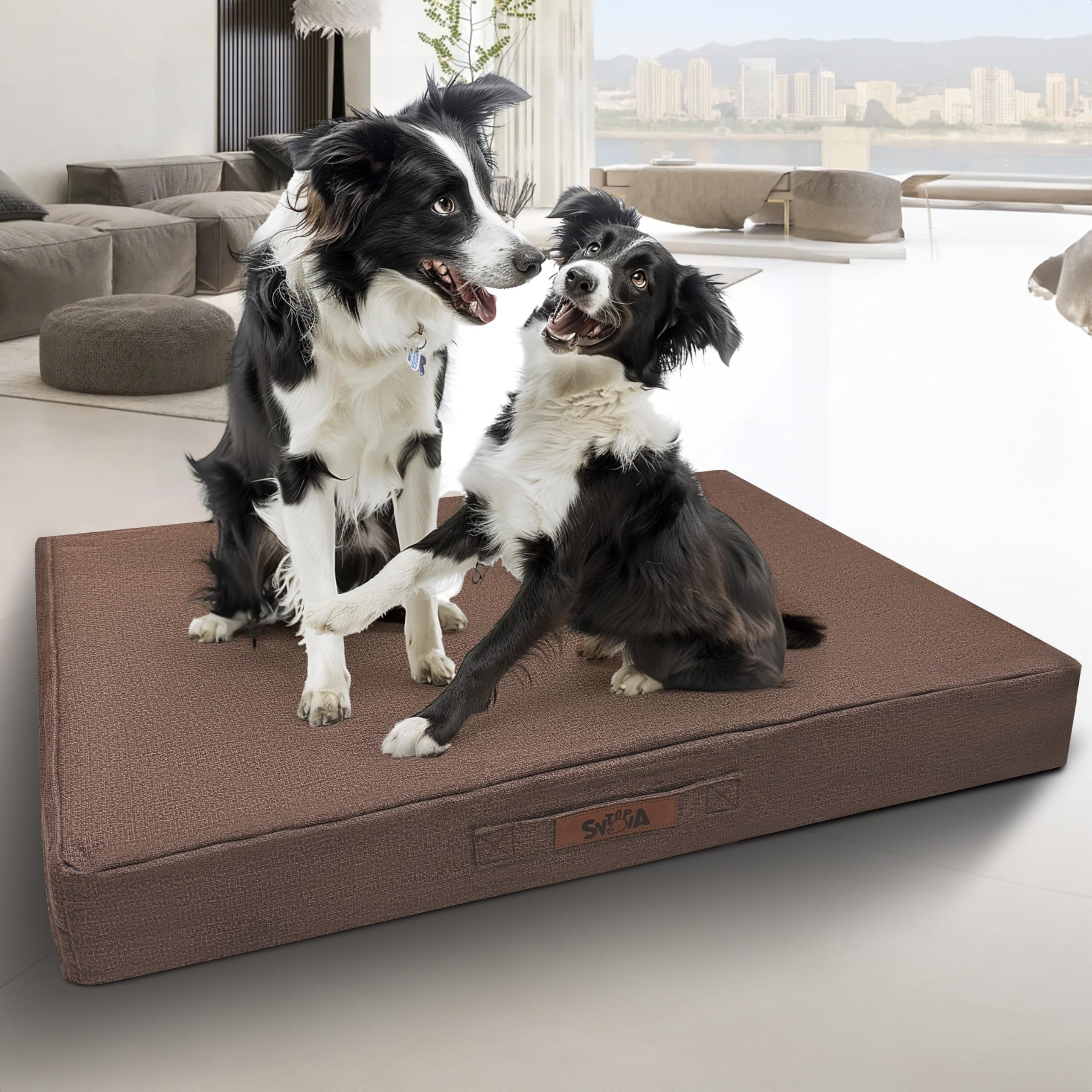 Sytopia 36-Inch Chew-Resistant Dog Bed - Large, Waterproof & Orthopedic Pet Bed For Outdoor Use. Supports Up To 60 Lbs, Machine-