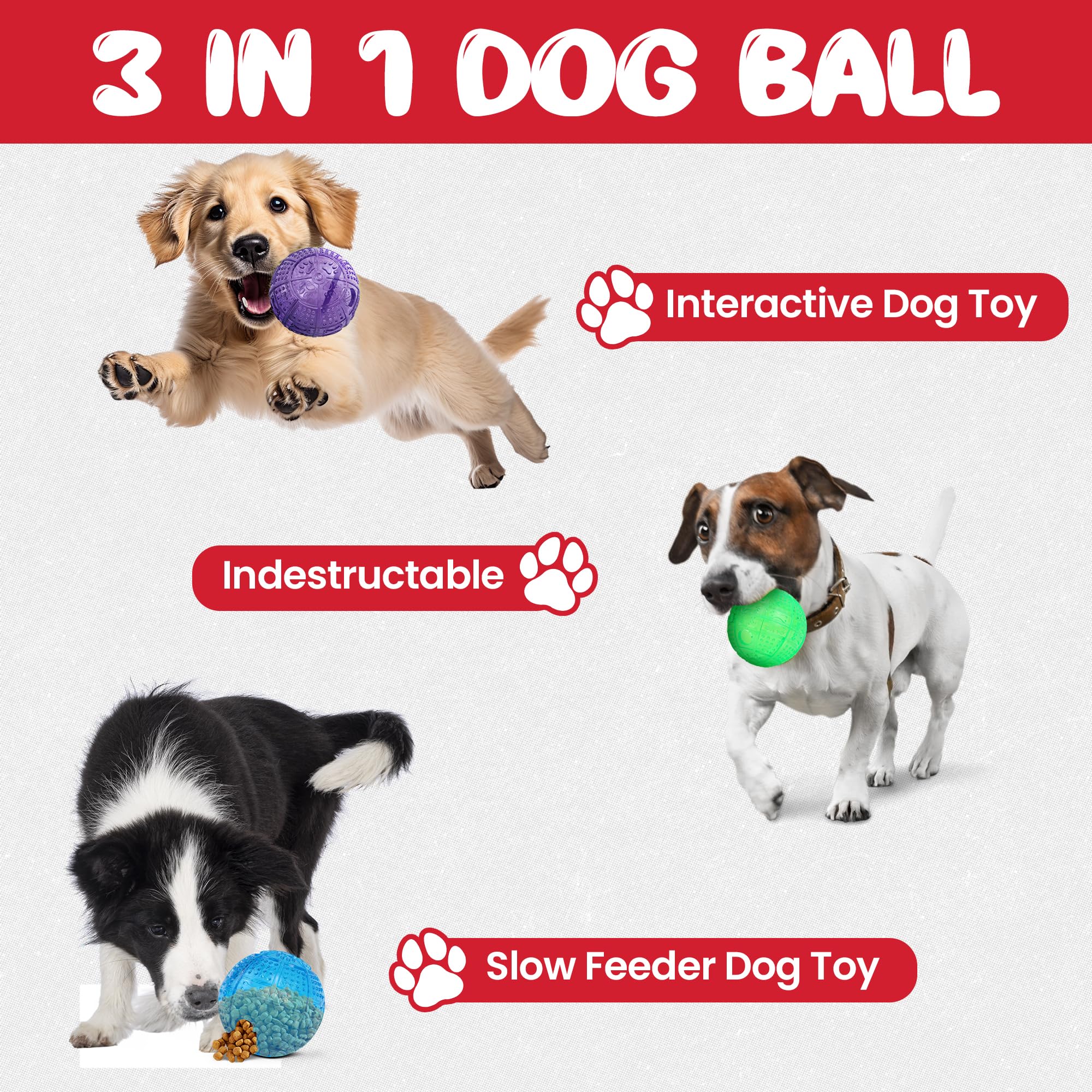 Ethical Pets Dura Brite Treat Ball Dog Toy,Medium Breeds