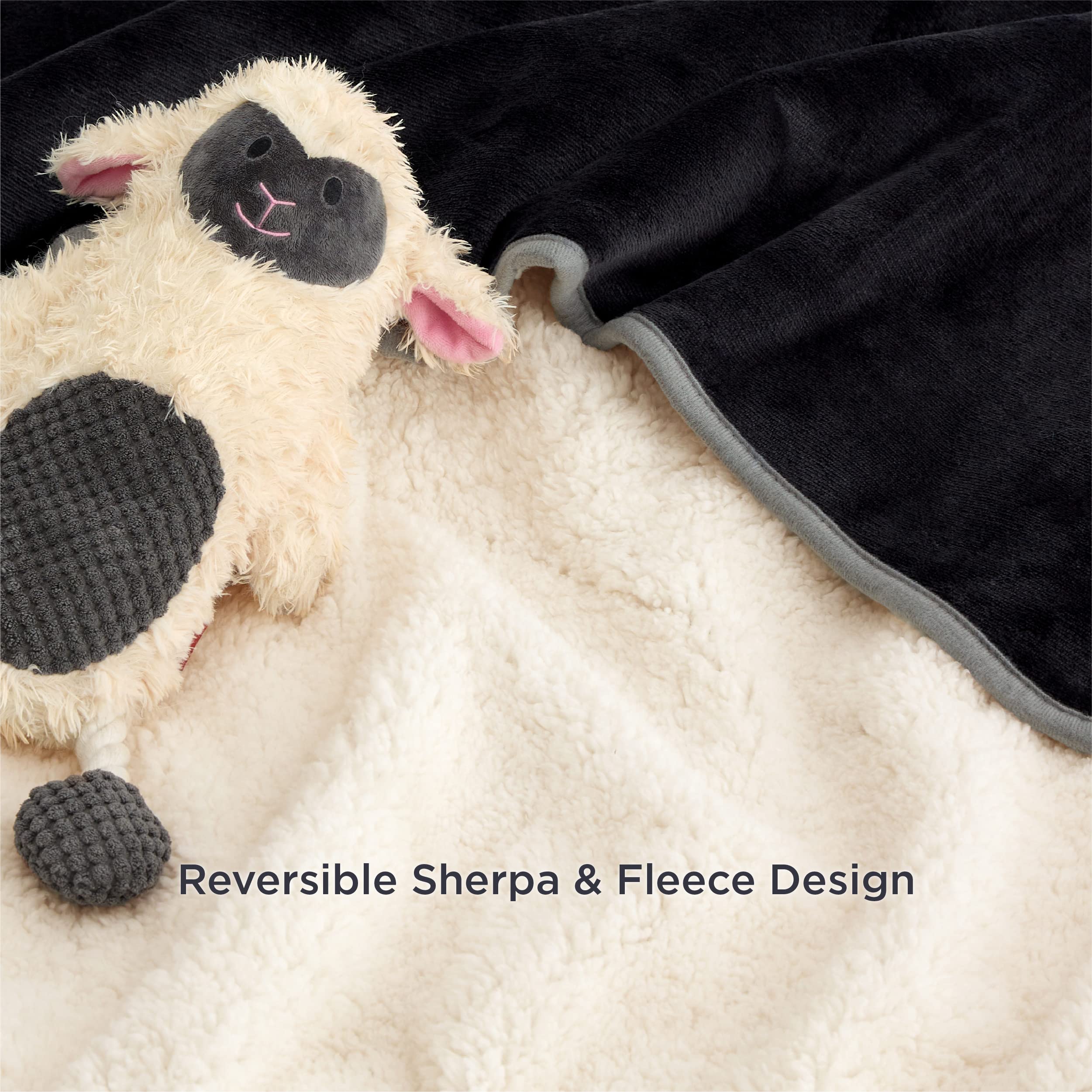 Bedsure Cat Blanket For Indoor Cats - Waterproof Calming Cat Blankets For Couch Protection, Sherpa Fleece Pet Blanket, Soft Plush Reversible Throw Furniture Protector, 40'X30', Black