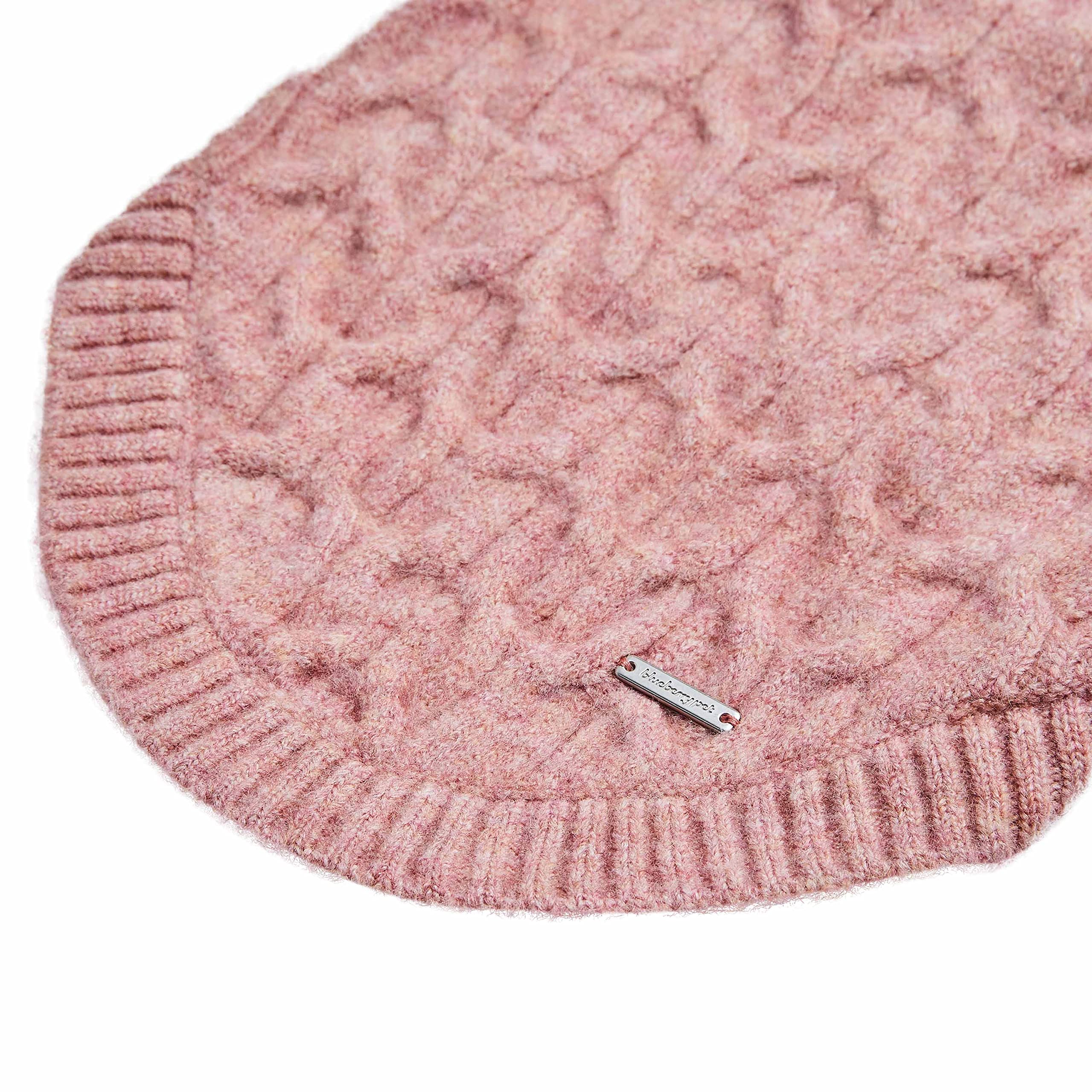 Blueberry Pet Dog Sweater - Classic Fuzzy Knit Pullover Crew-Neck, 22'' Back Length, Pink Large Dog Sweater, Fall Dog Sweater, P