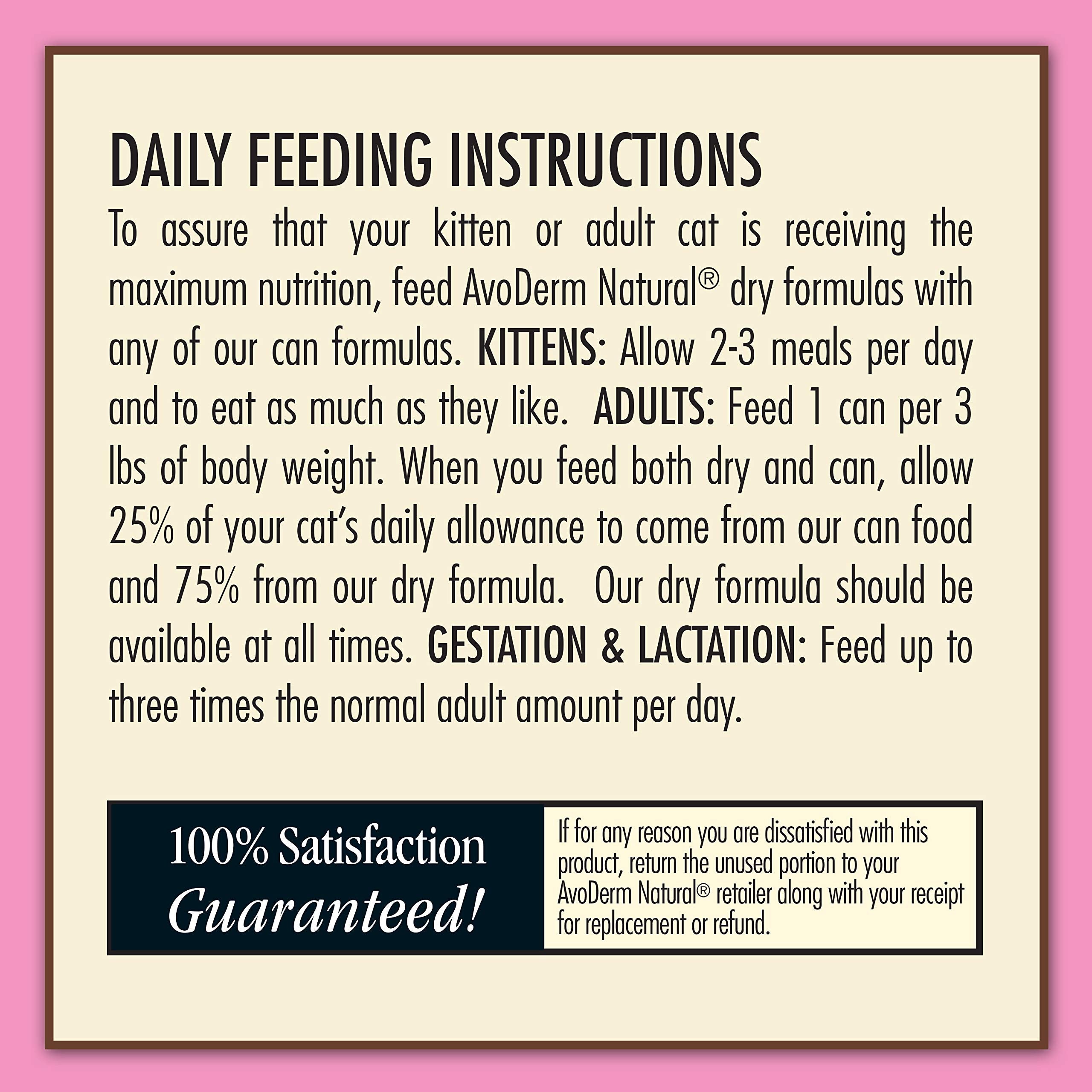 AvoDerm Natural Grain Free Wet Cat Food, Chicken Chunks in Gravy, 3 oz Cans, Pack of 24