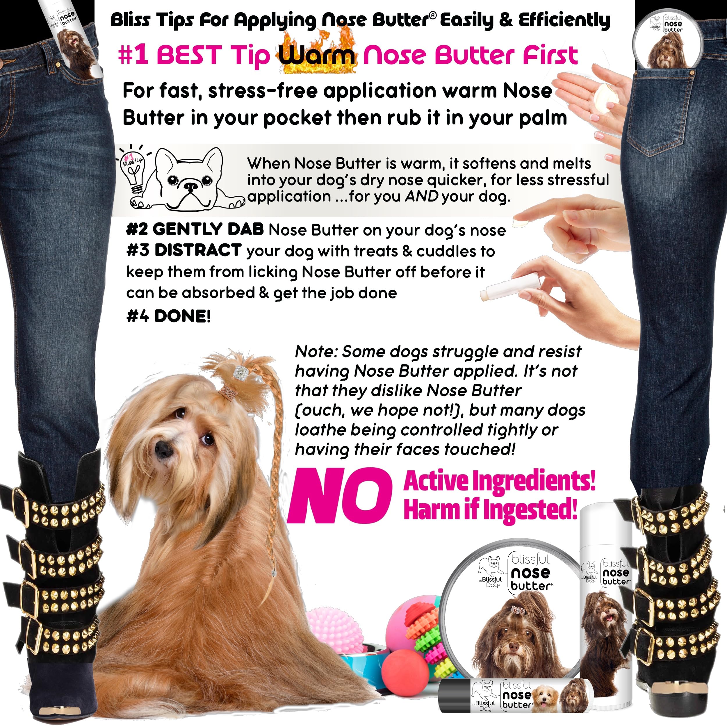 The Blissful Dog Havanese Unscented Nose Butter - Dog Nose Butter, 0.50 Ounce