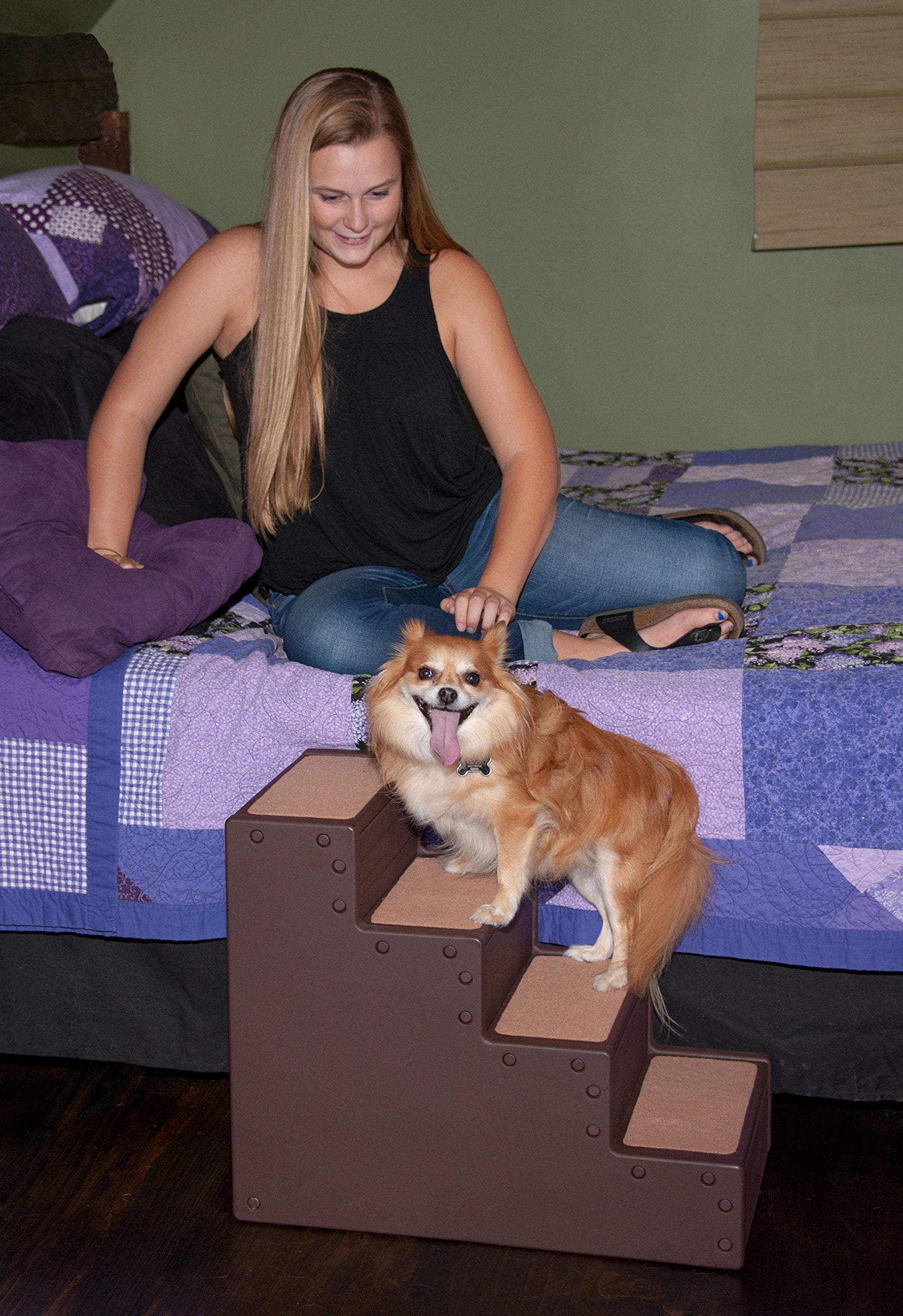 Pet Gear Pet Step Iv Pet Stairs For Small Dogs And Cats Up To 50 Pounds, Lightweight, Easy Assembly (No Tools Required) - Availa