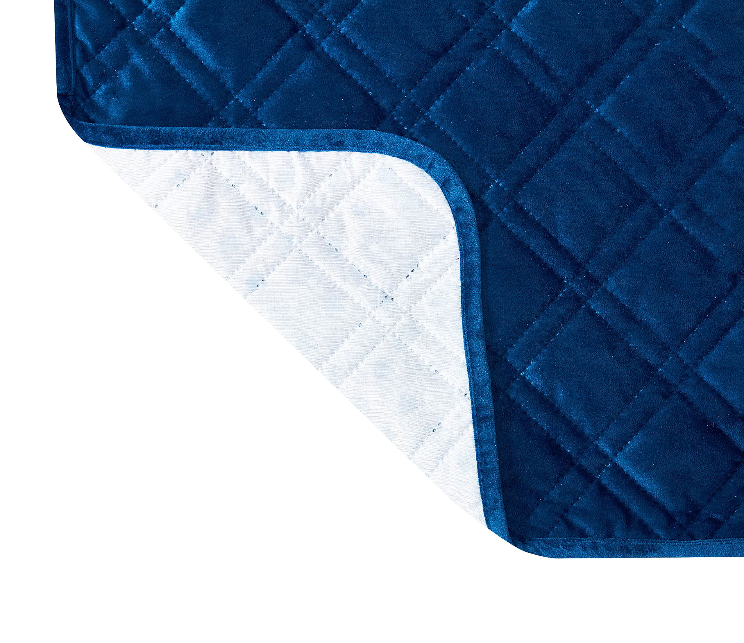 Brilliant Sunshine Premium Blue Silky Velvet Pet Sofa Bed, Slip Resistant, Waterproof, Washable Couch Protector With Removable B