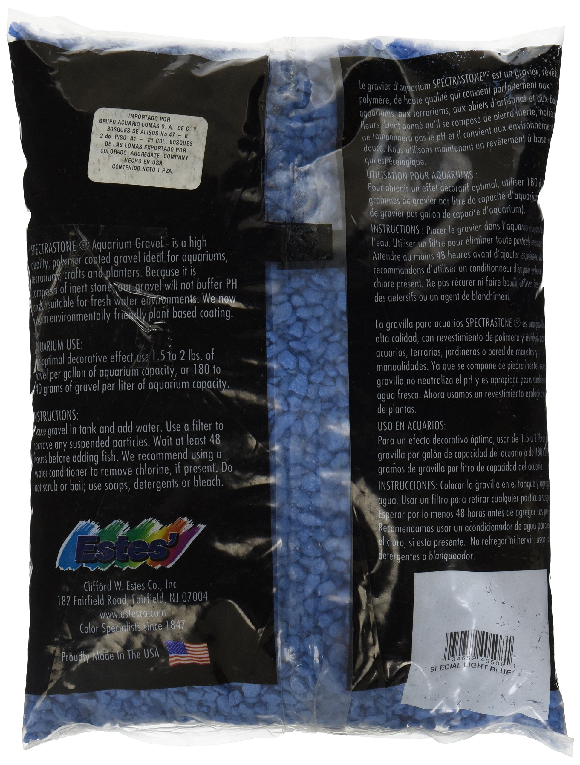 Spectrastone Special Light Blue Aquarium Gravel for Freshwater Aquariums, 5-Pound Bag