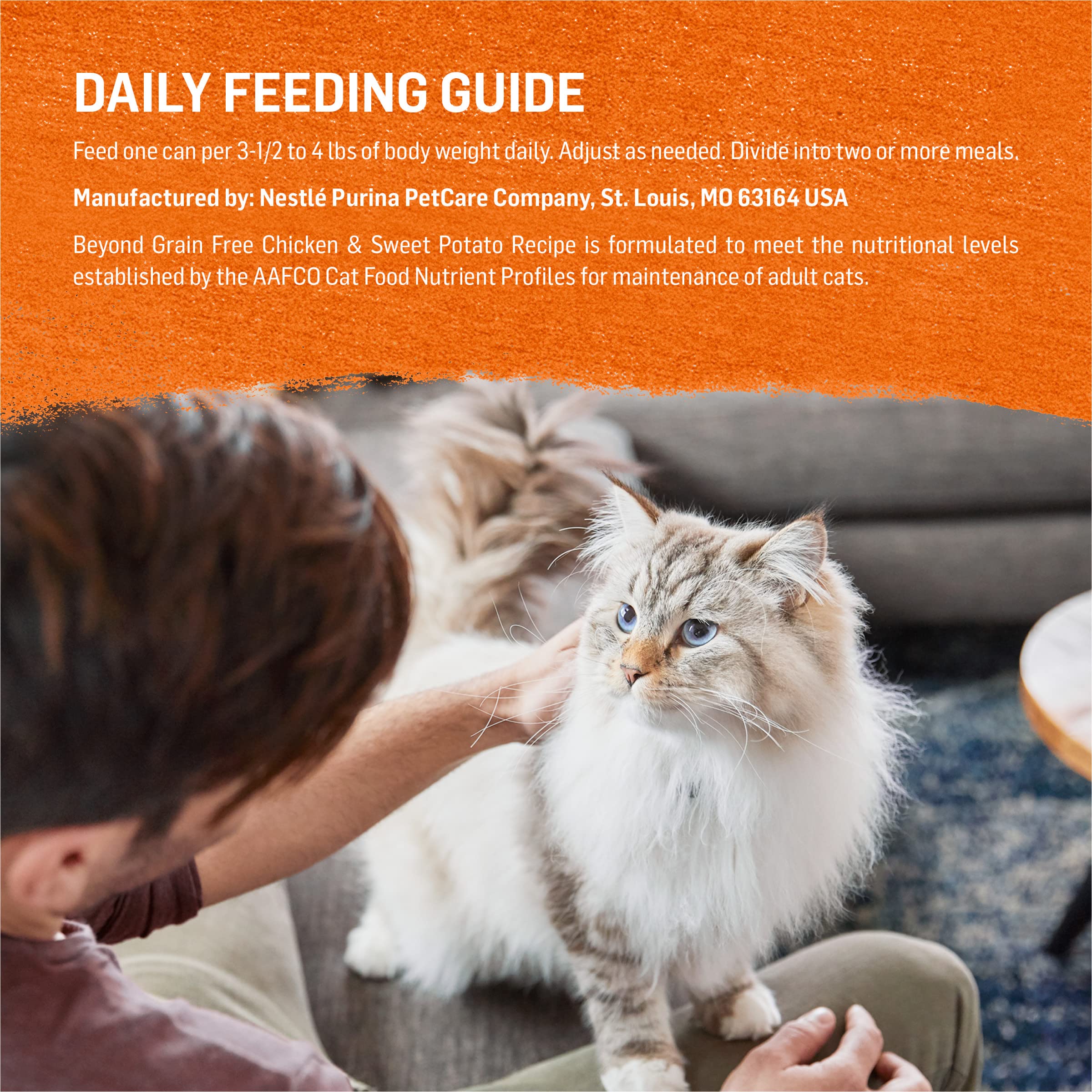 Purina Beyond Grain Free Wet Cat Food Pate - Chicken & Sweet Potato, 3 oz Cans (Pack of 12)
