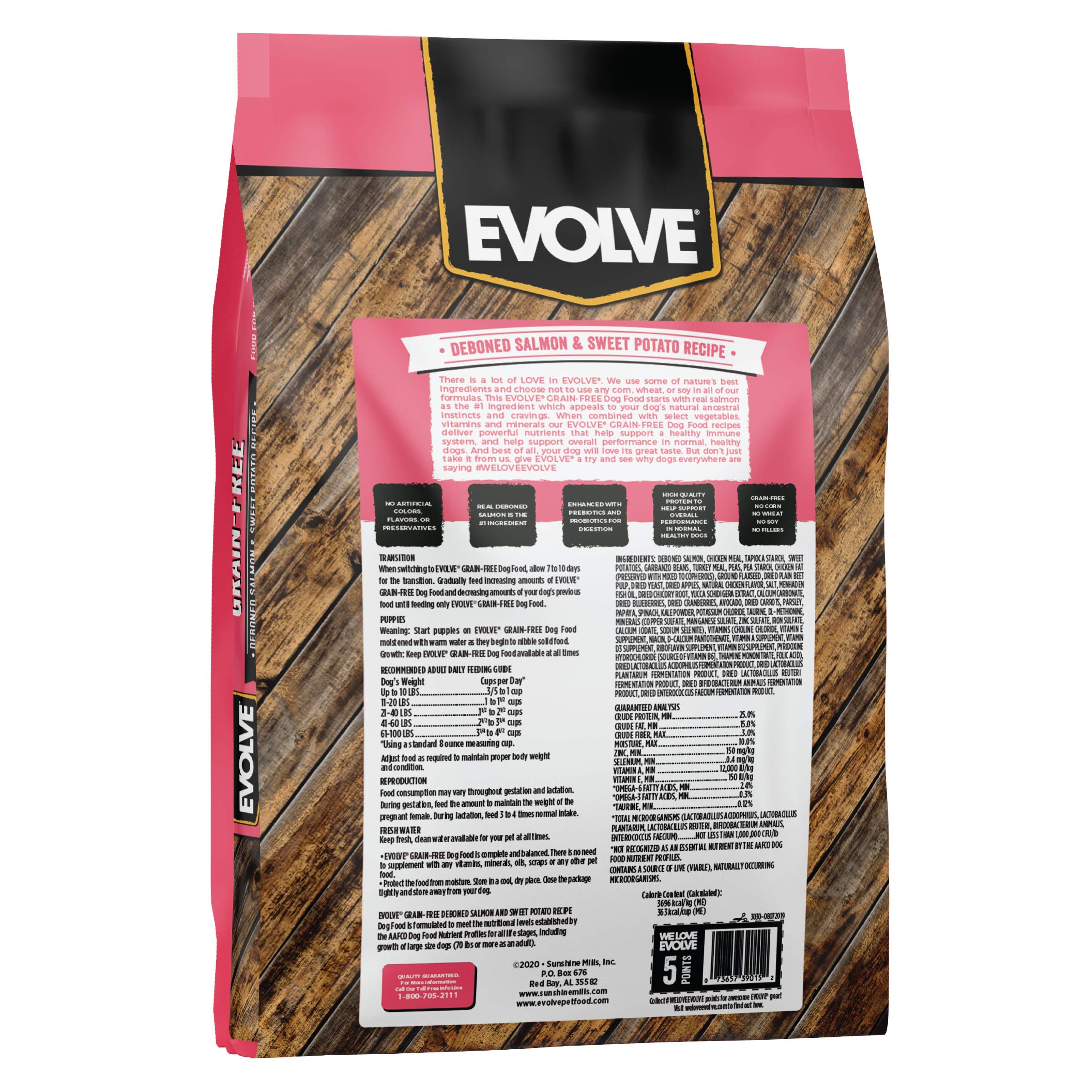 Evolve Grain Free Deboned Salmon & Sweet Potato Recipe Dog Food, 12 lb.