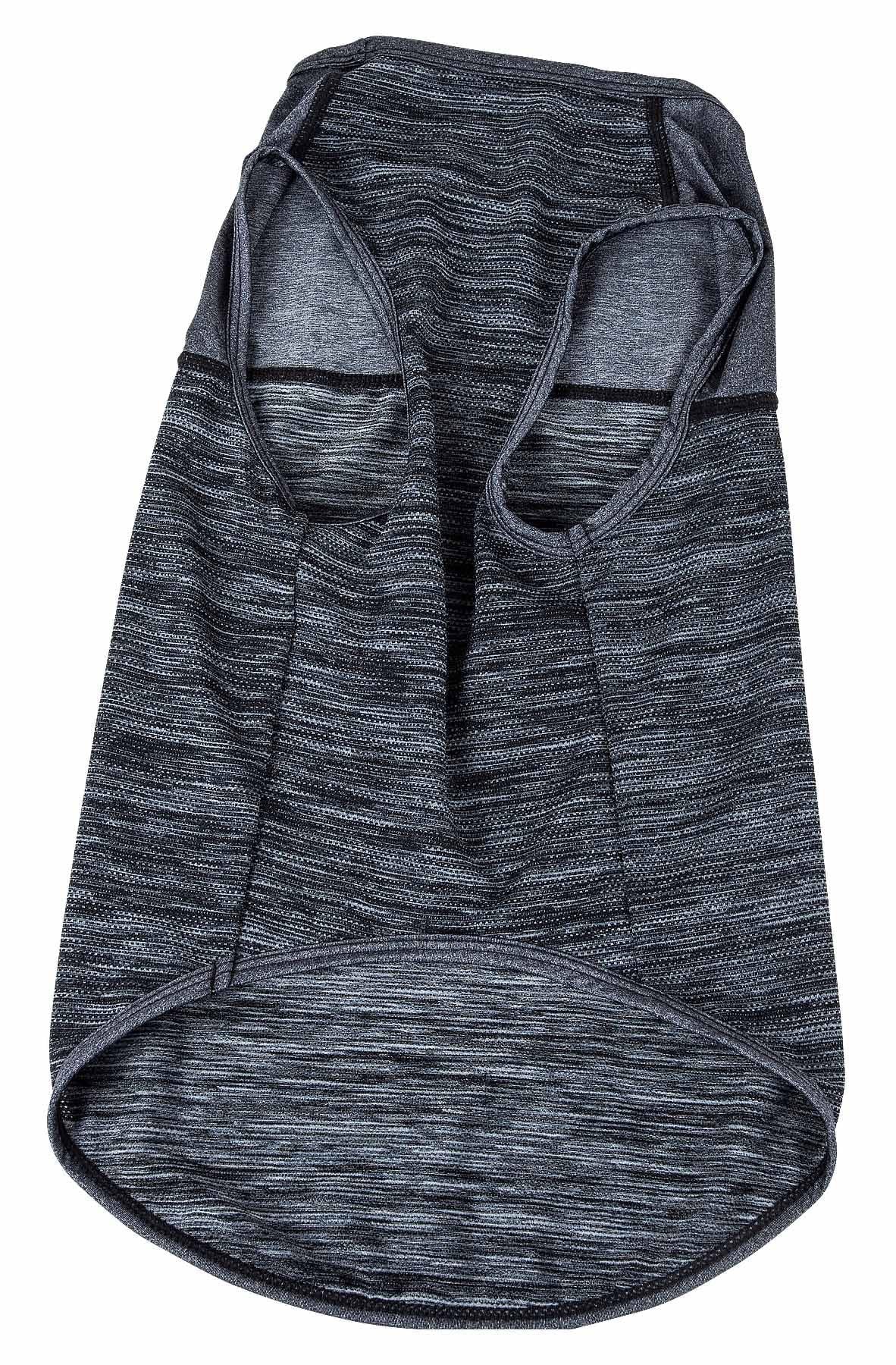 Pet Life Active 'Aero-Pawlse' Heathered Quick-Dry And 4-Way Stretch-Performance Dog Tank Top T-Shirt(D0102H7Lt3W.)