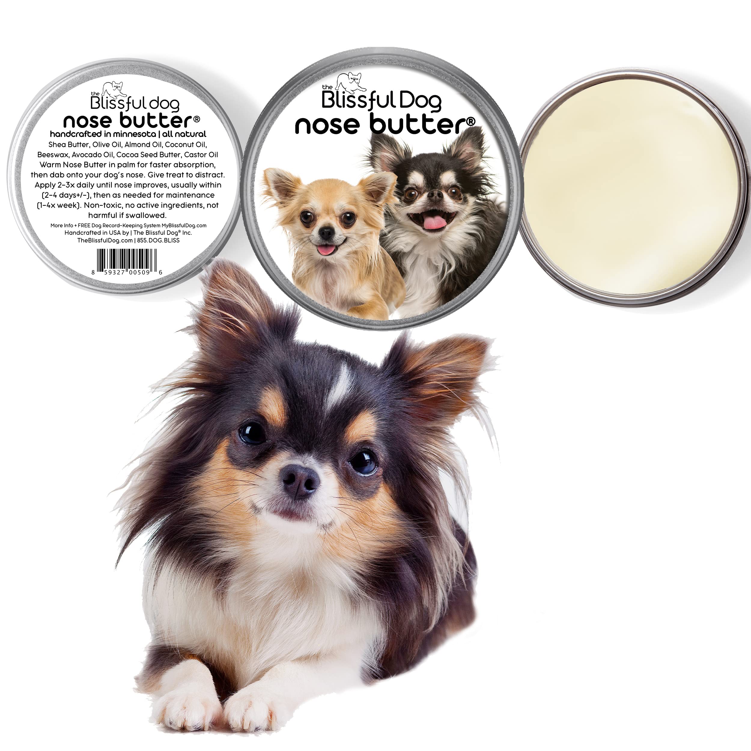 The Blissful Dog Long Coat Chihuahua Unscented Nose Butter - Dog Nose Butter, 8 Ounce