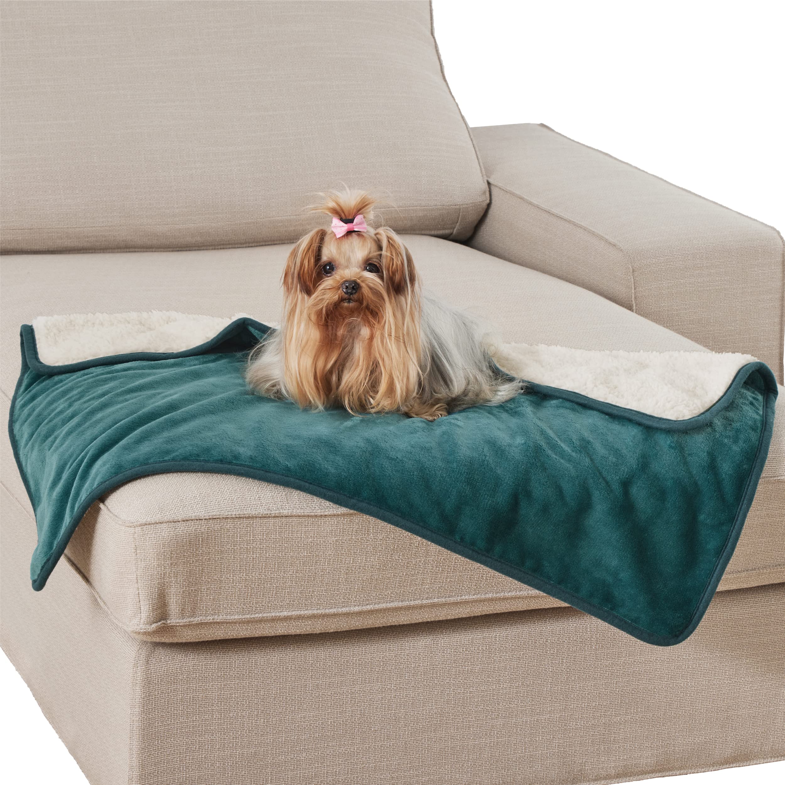Bedsure Waterproof Blanket For Bed - Sherpa Fleece Waterproof Dog Blankets For Large Dogs, Pet Blankets For Bed/Couch/Dog Crate,
