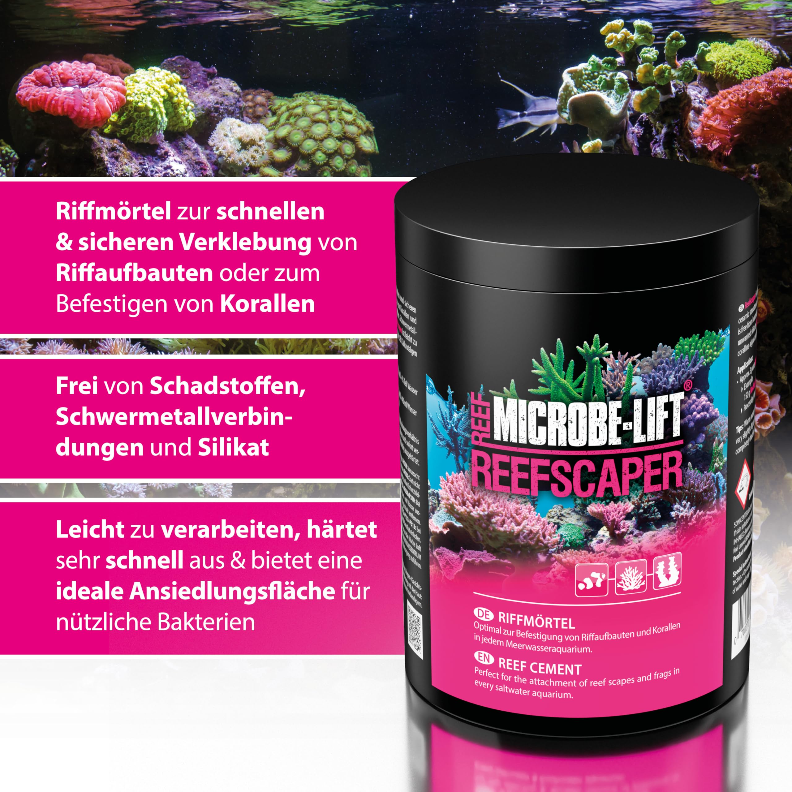 Microbe-Lift - Reefscaper | Reef Mortar, Coral Glue, Perfect For Fixing Reef Superstructures, Corals And Offshoots In Any Marine
