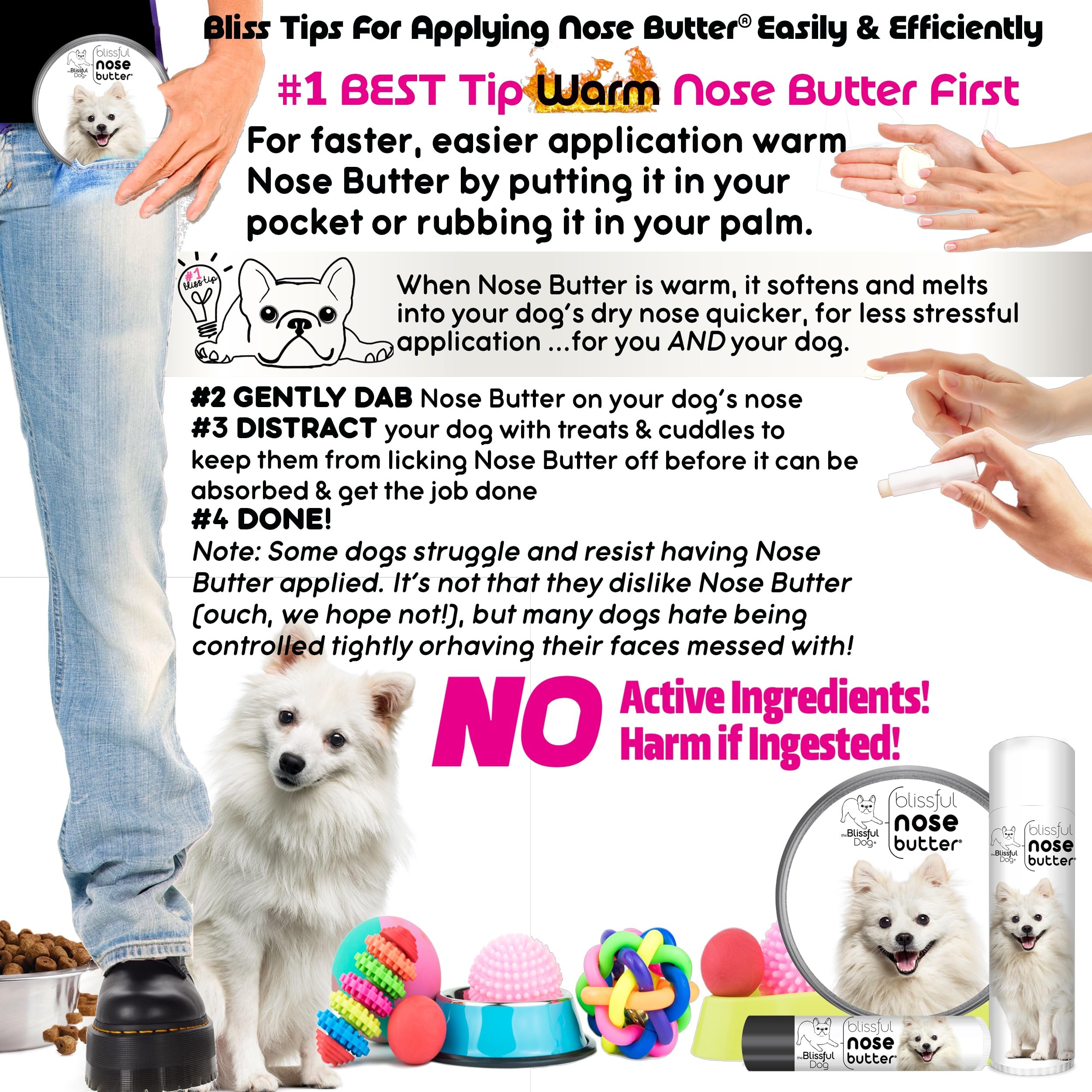 The Blissful Dog American Eskimo Unscented Nose Butter - Dog Nose Butter, 8 Ounce