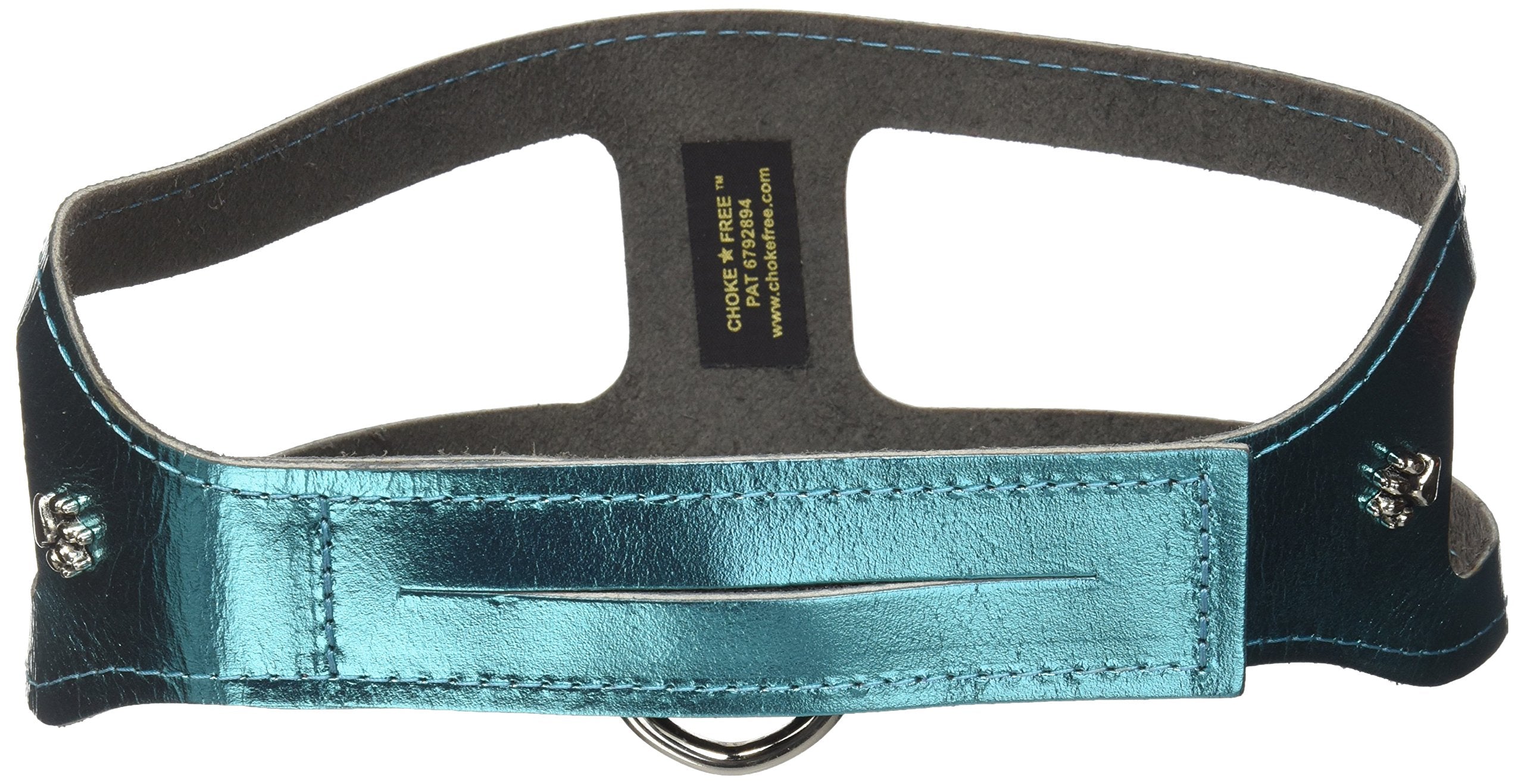 Chokefree Pet Shoulder Collar, 23', Metallic Turquoise