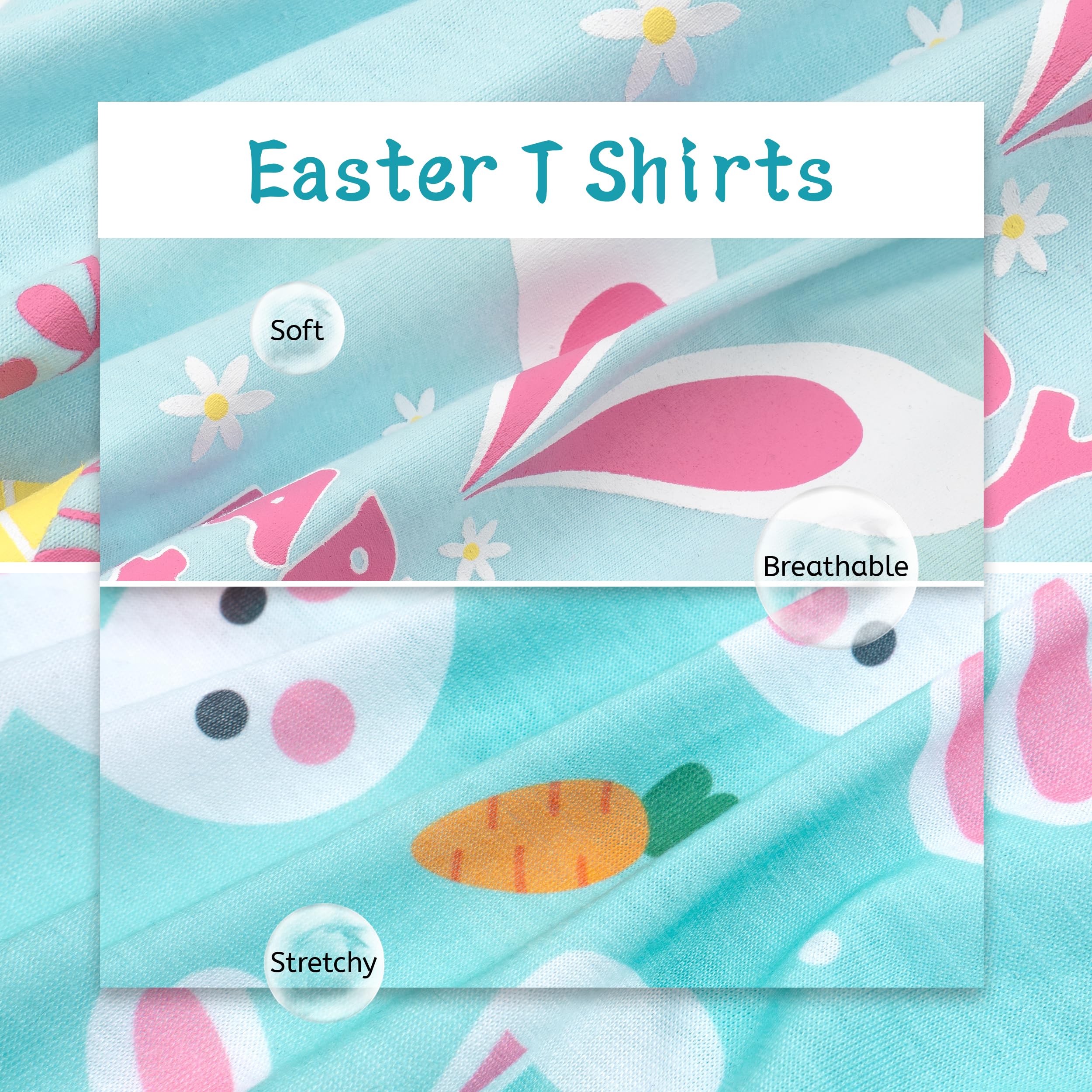 Cyeollo 2Pack Dog Easter Shirt For Small Dogs Soft Breathable T Shirts Dog Tank Top Vest T-Shirt Rabbit Print Pet Apparel