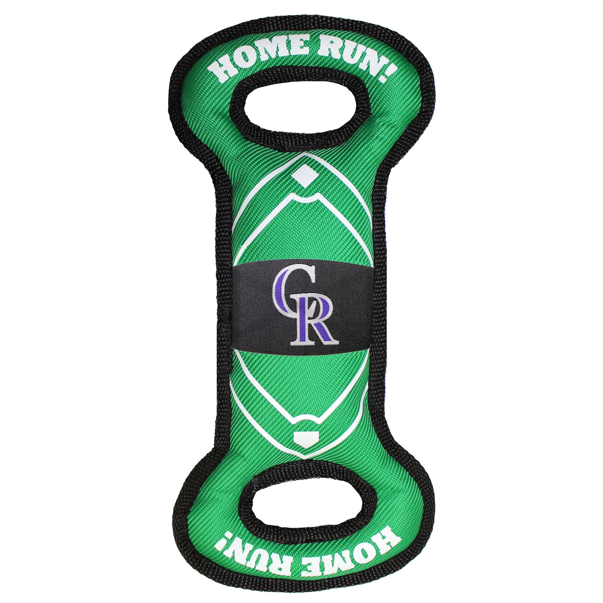 Pets First Mlb Colorado Rockies Baseball Field Dog Toy With Double Rim Stitching & Inner Squeaker