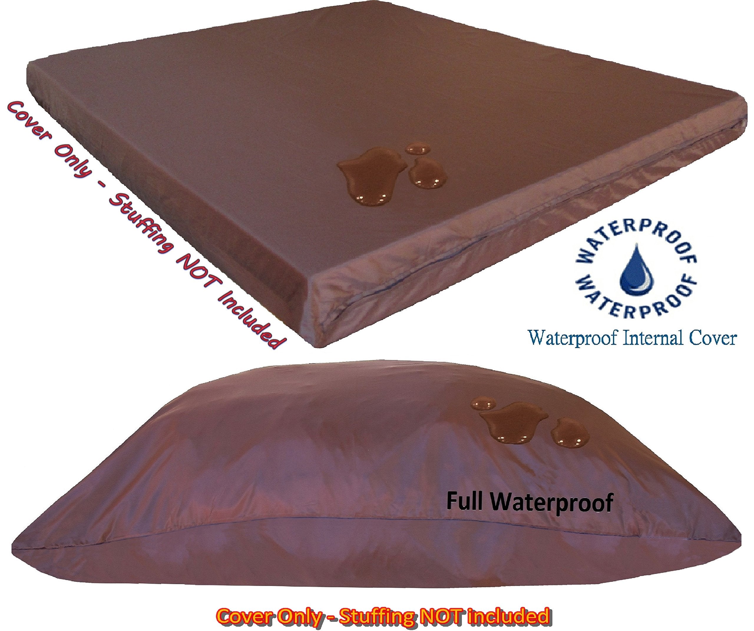Diy Pet Bed Pillow Canvas Cover + Waterproof Internal Case For Dog/Cat At Medium 36'X29' Olive Green Color - Covers Only
