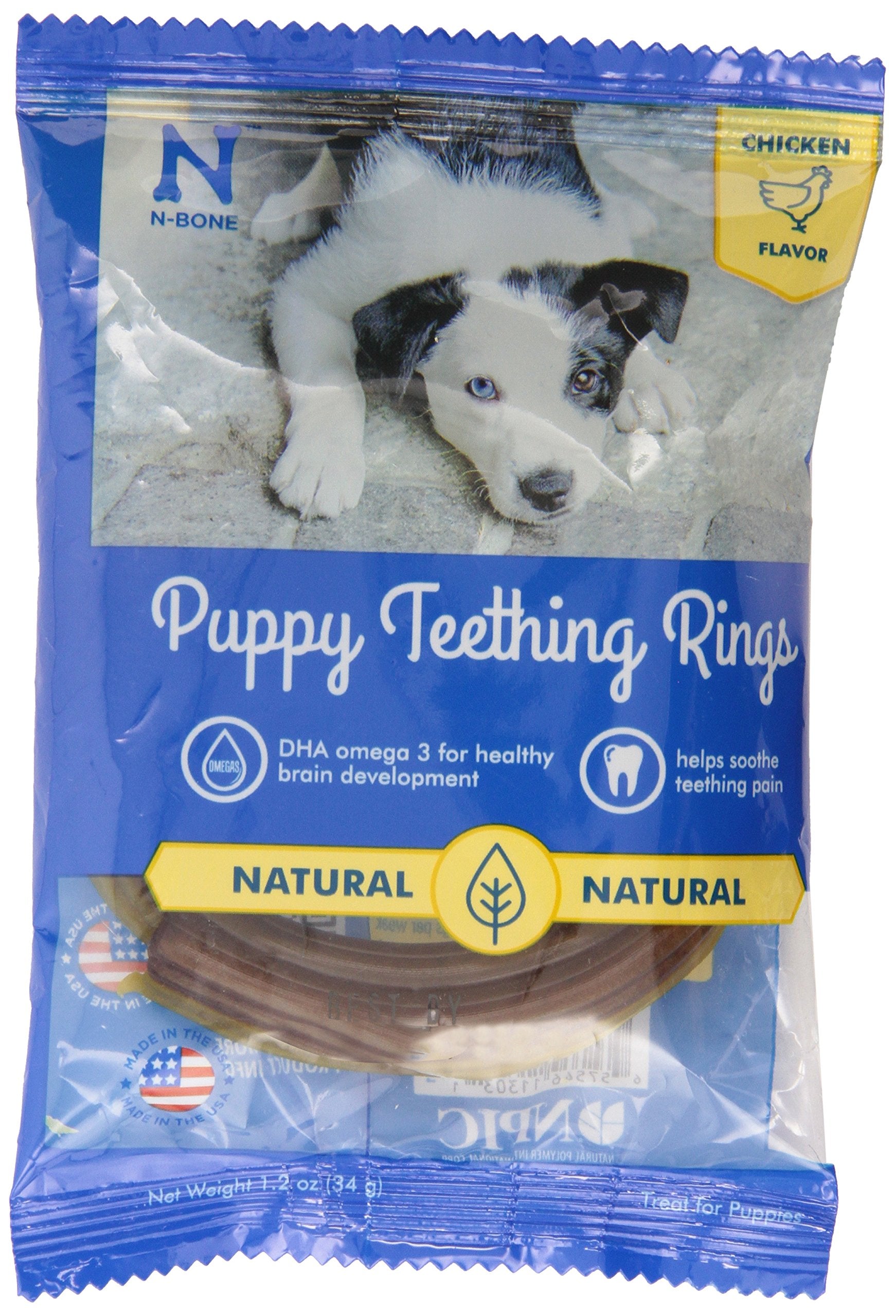 N-Bone Puppy Teething Ring Chicken Flavor