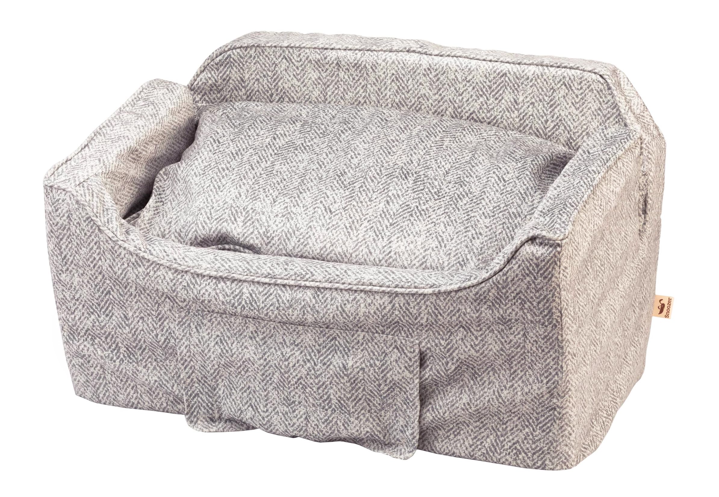 Snoozer Lookout II Car Seat with Storage Tray - Dog Car Seats for Medium Dogs, Booster Bed for Medium Sized Pets Up to 34 Lbs, E