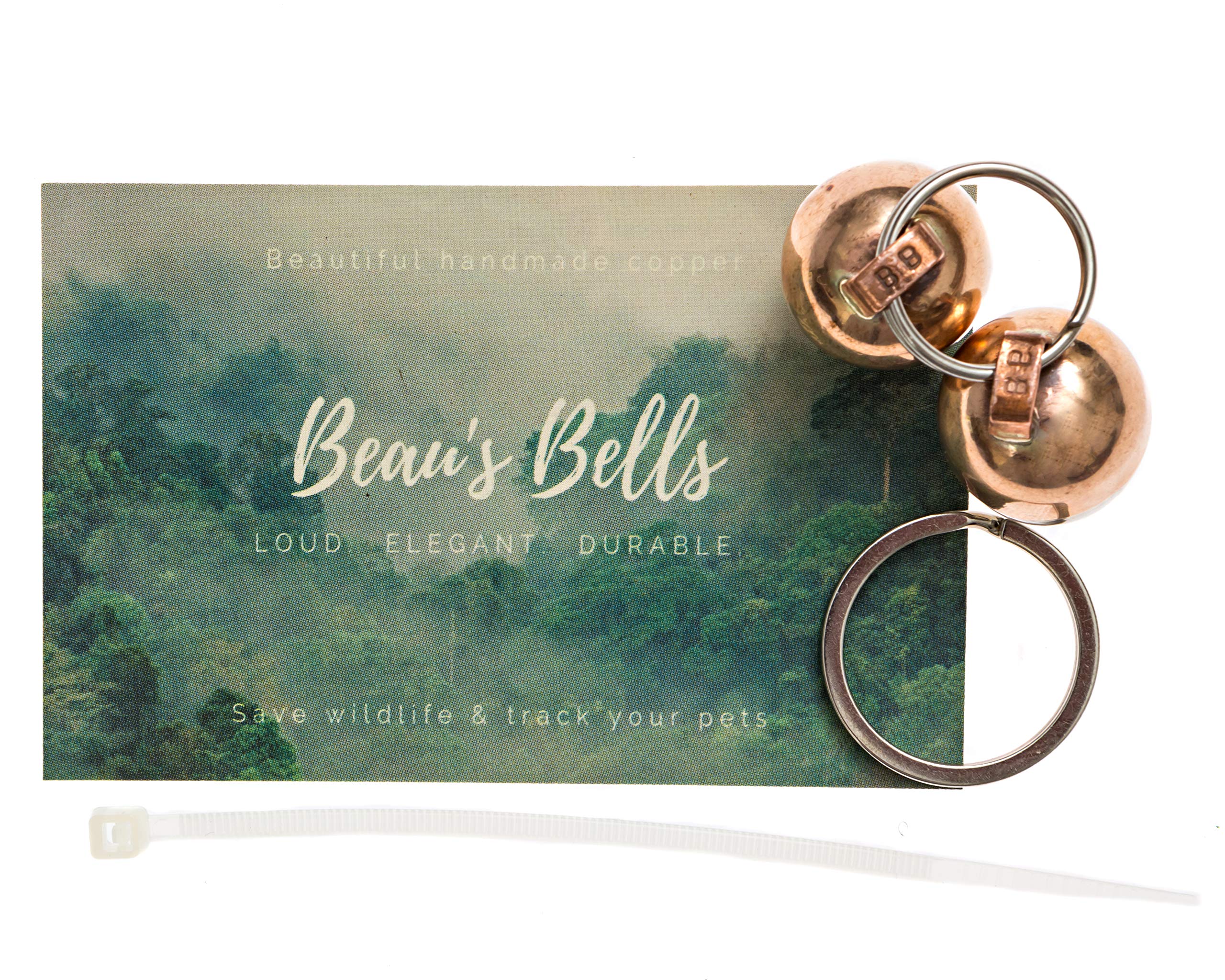 Beau's Bells Extra Loud Cat & Dog Bells | Handmade Copper | Large Silver/Copper Pet Tracker