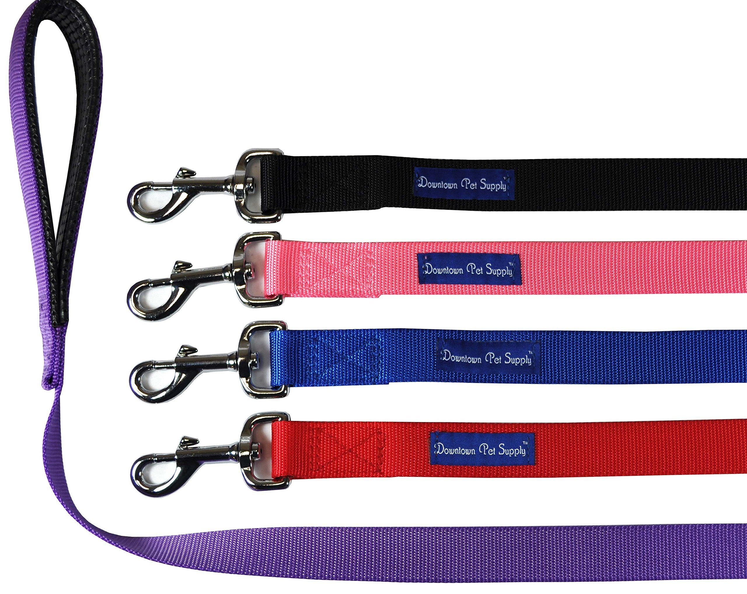 Downtown Pet Supply 4ft Heavy-Duty Dog Leash - Padded Comfort Handle & Stainless Steel Fastener - Durable Training Leash - 0.75i