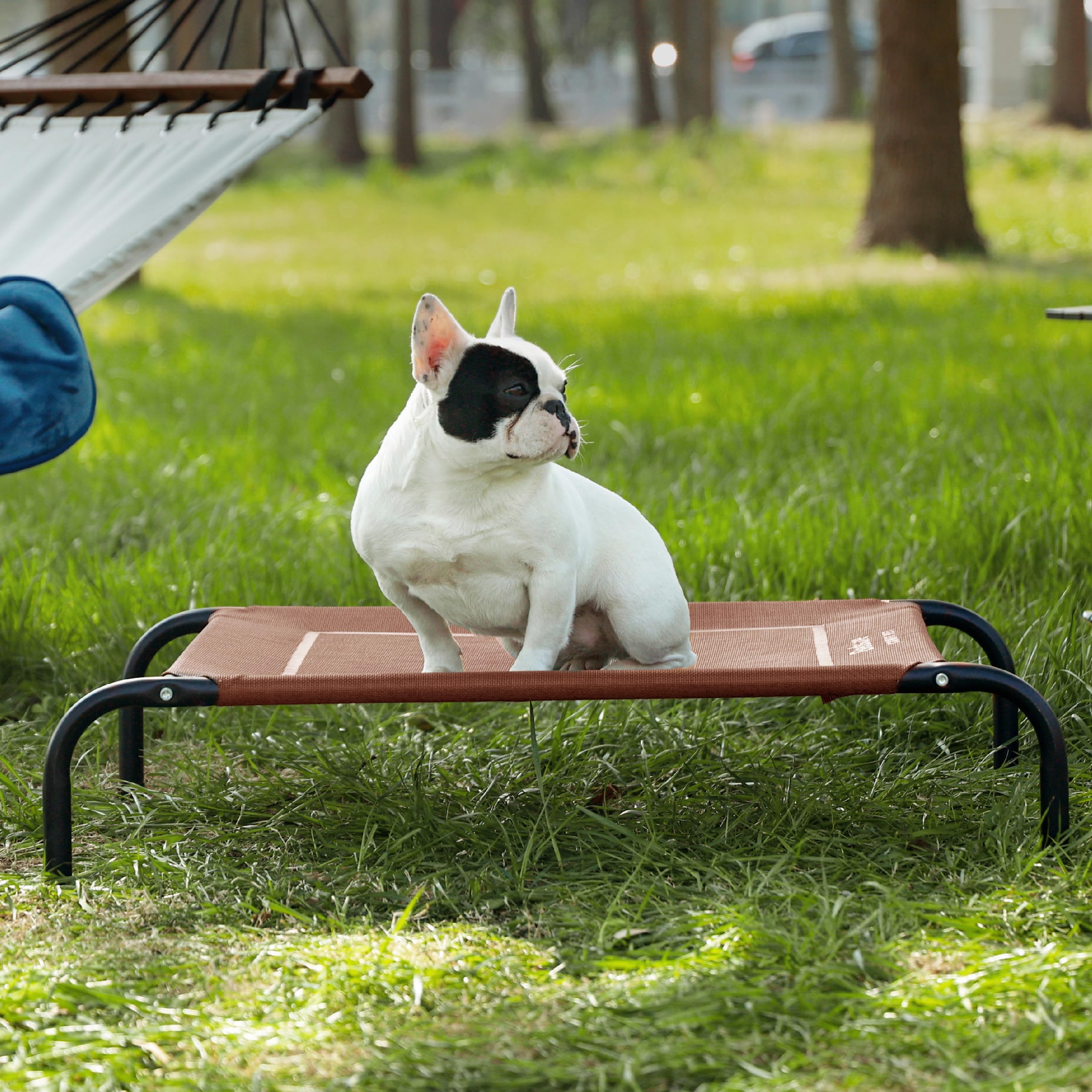 Bedsure Medium Elevated Cooling Outdoor Dog Bed - Raised Cots For Medium Dogs, Portable Indoor & Outdoor Pet Hammock Bed With Sk