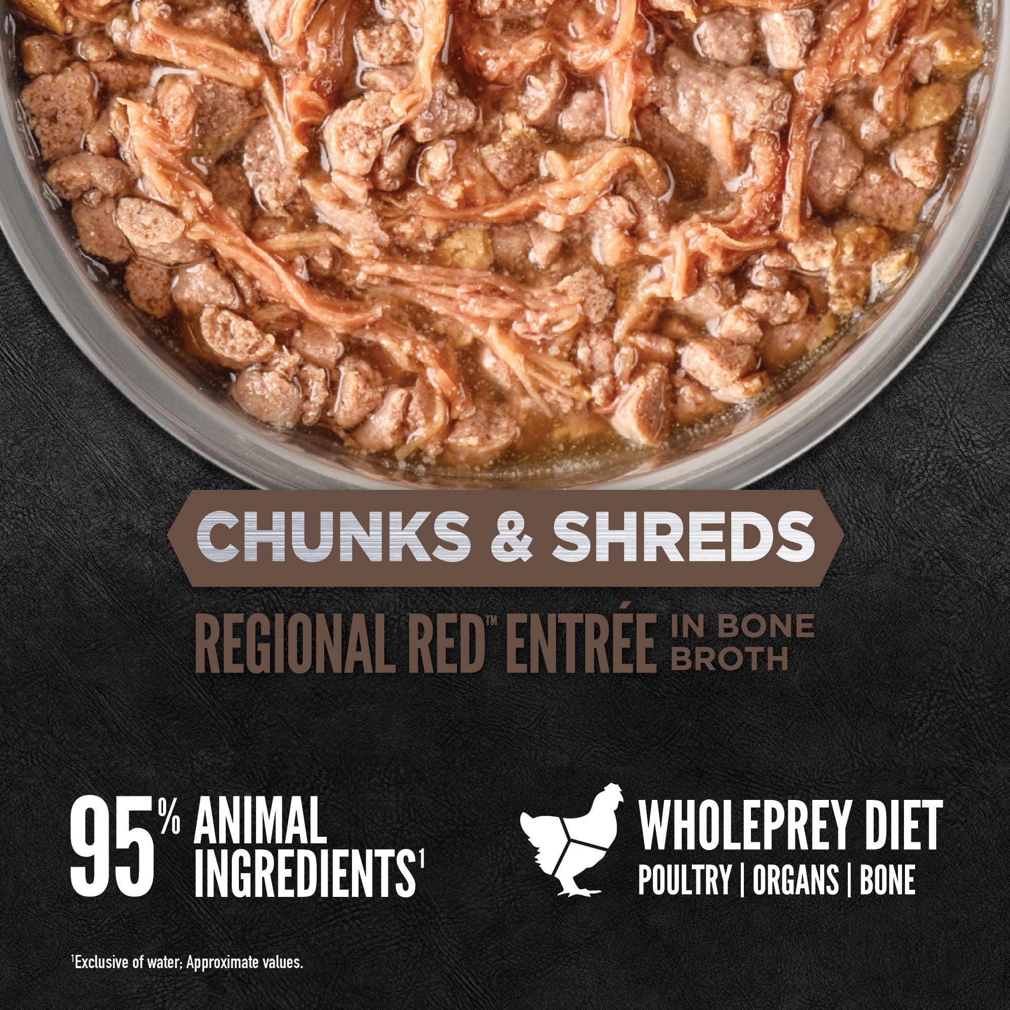 ORIJEN Chunks & Shreds Wet Cat Food Regional Red Entr  e 3oz Cans (12 Count)