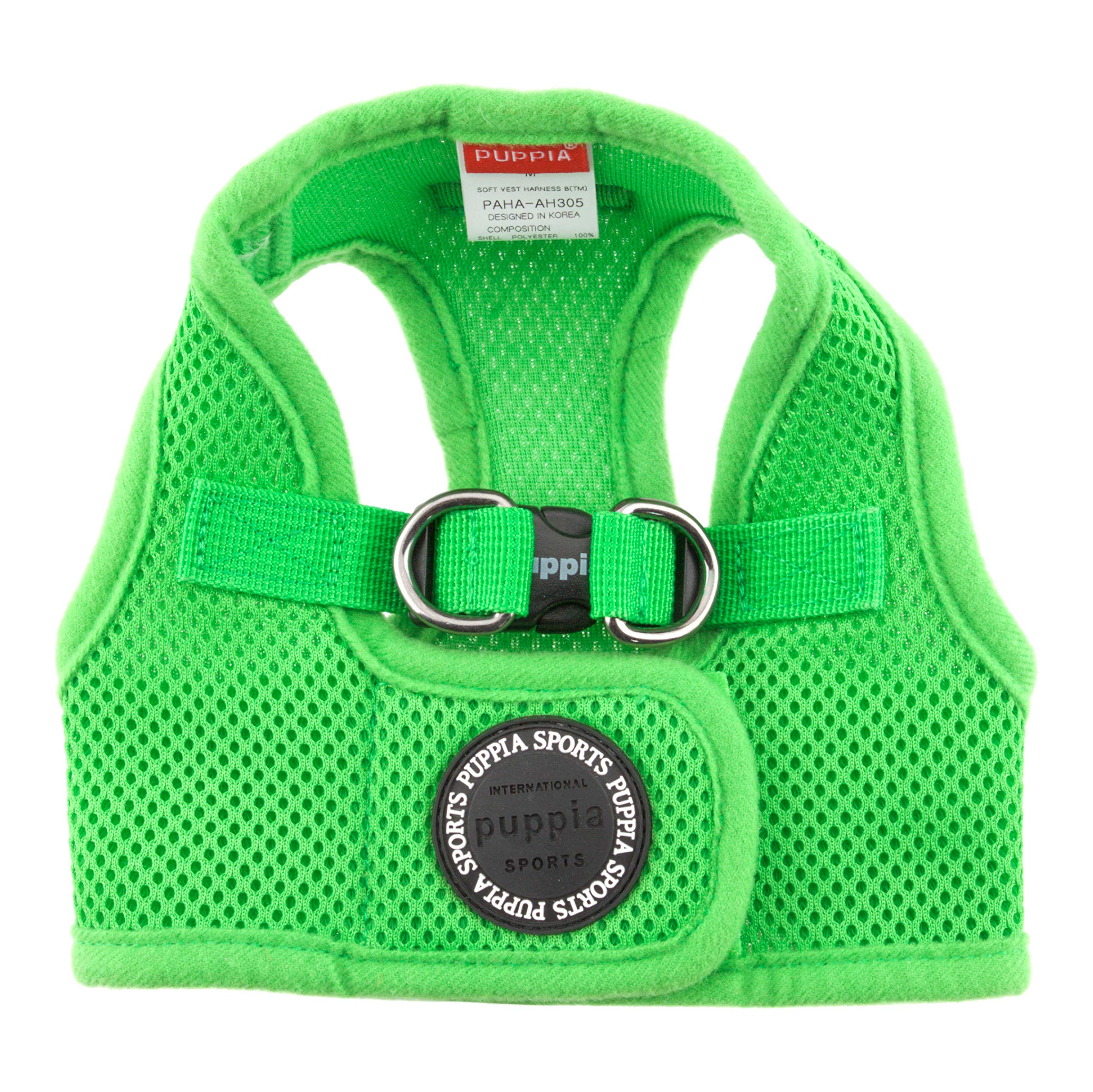 PUPPIA International Harness Soft B Vest, Medium, Green