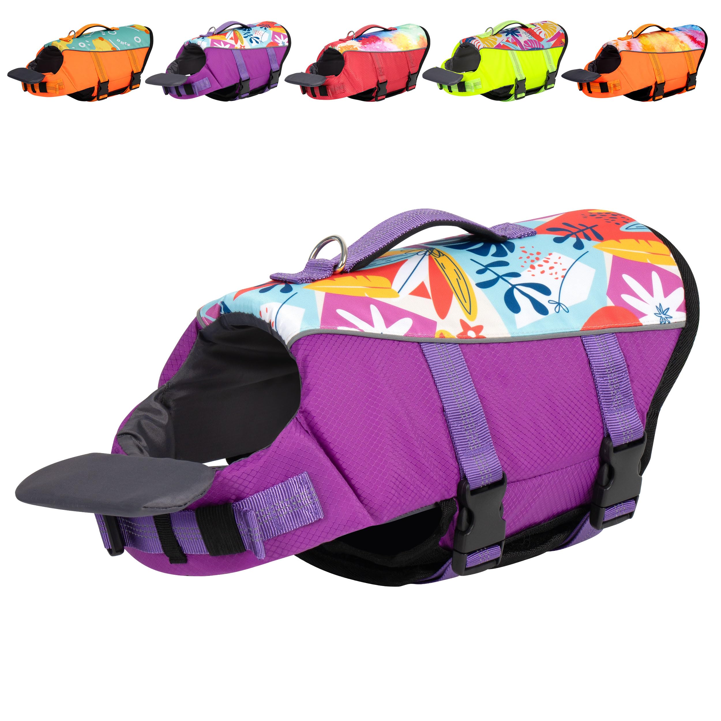 Cyeollo Dog Life Vests For Boating - High Buoyancy Life Jacket For Swimming, Pet Safety Float Lifesaver With Chin Float, Adjusta