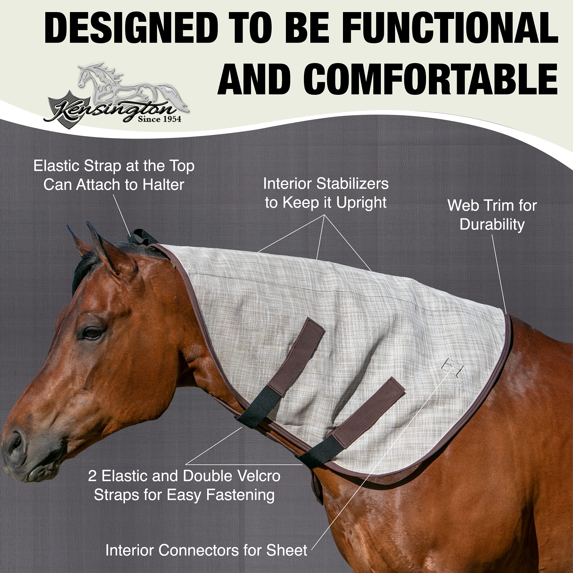 Kensington Protective Products Signature Textilene Nylon-Lined Neck Piece, X-Large, Desert Sand