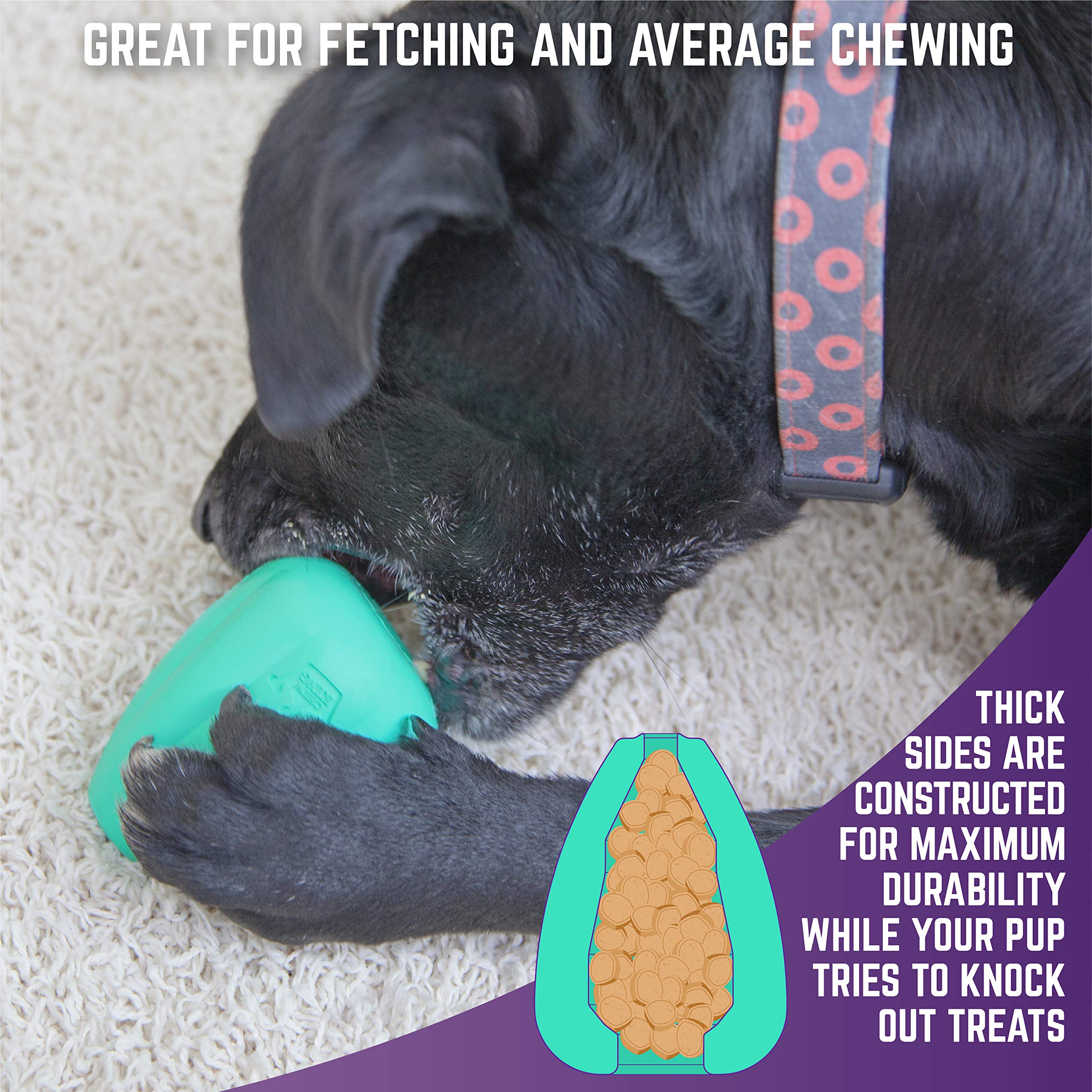 Chew King Premium Treat Dog Toy, L, Extremely Durable Natural Rubber Toy, Pack Of 2, All Breed Sizes