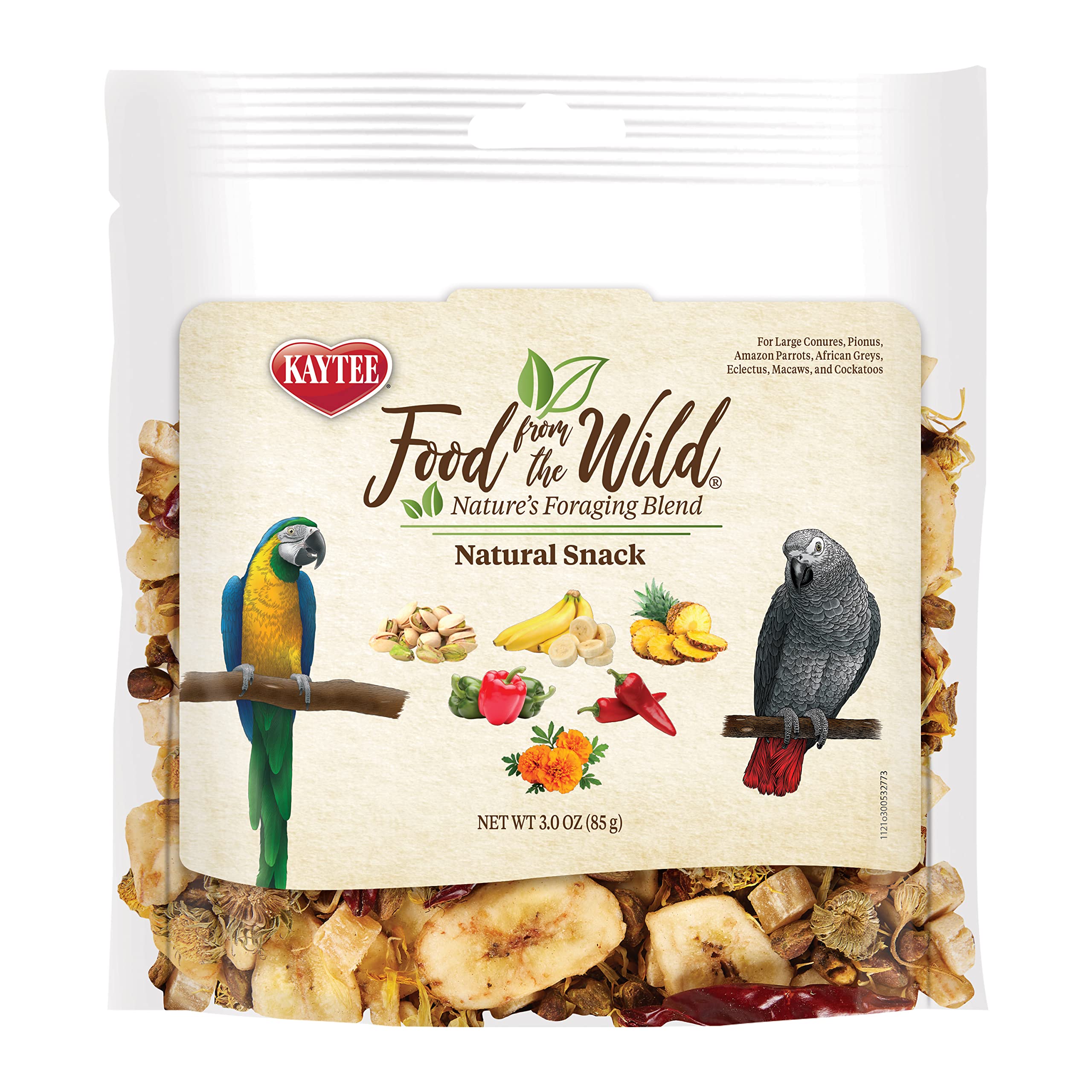 Kaytee Food From The Wild Natural Snack Food Treats For Pet Birds, 3 oz.