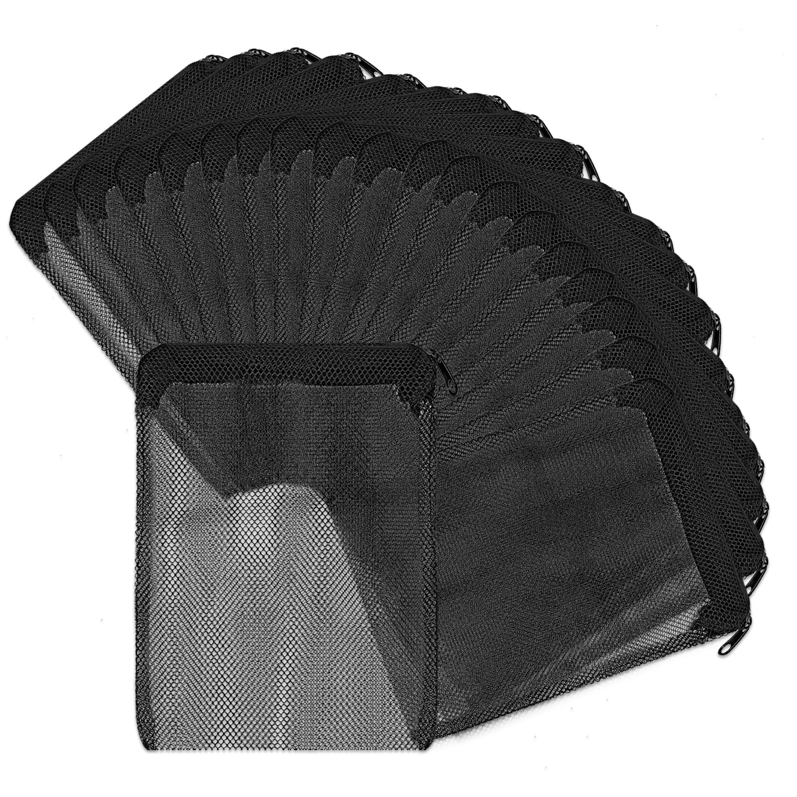 Myfatboss 20Pcs Aquarium Filter Media Bags For Aquarium With Zipper, Fine Mesh Bag Reusable Strong Polyester For Activated Carbo