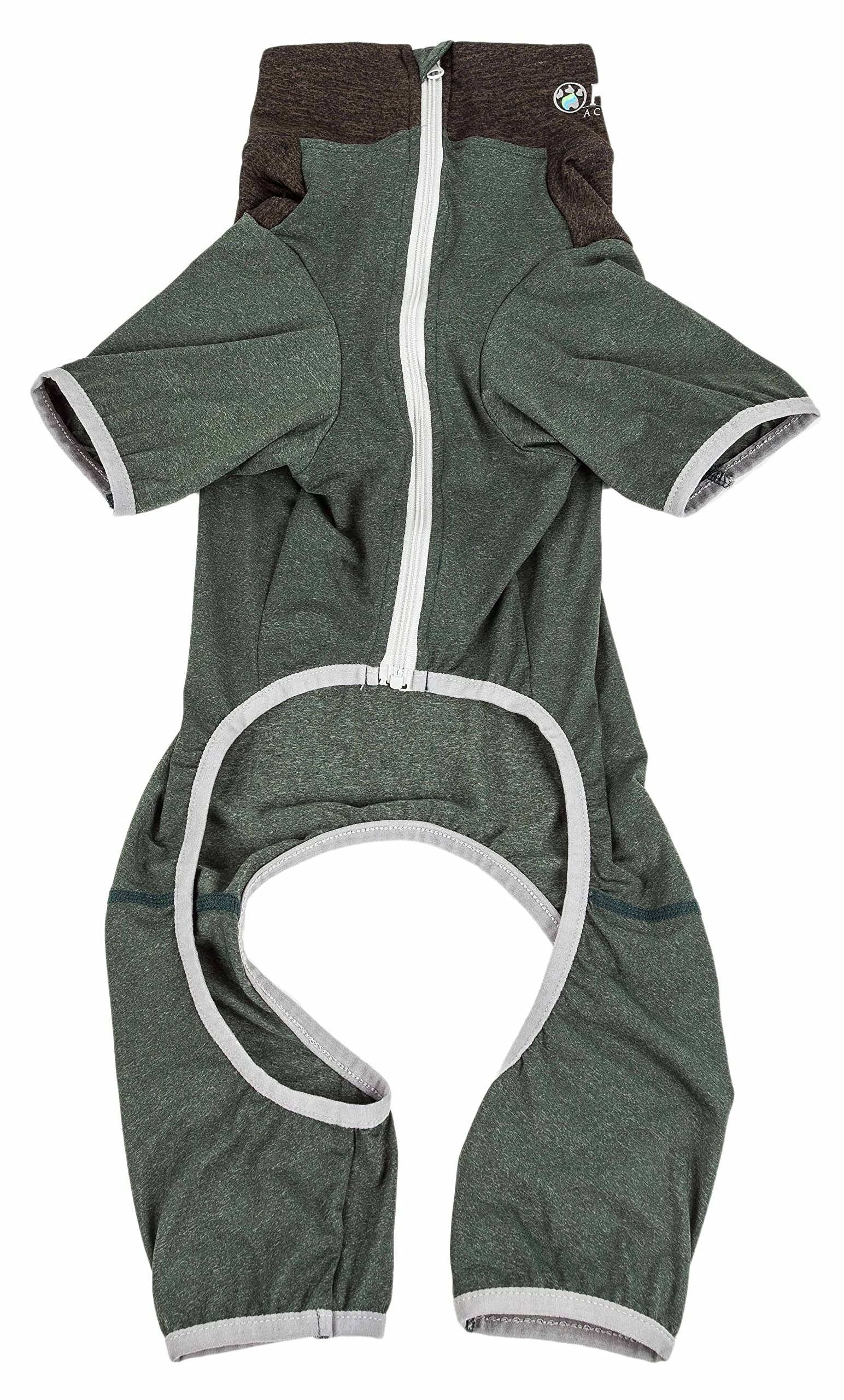 Pet Life Active 'Embarker' Heathered Performance 4-Way Stretch Two-Toned Full Body Warm Up(D0102H70W2W.)