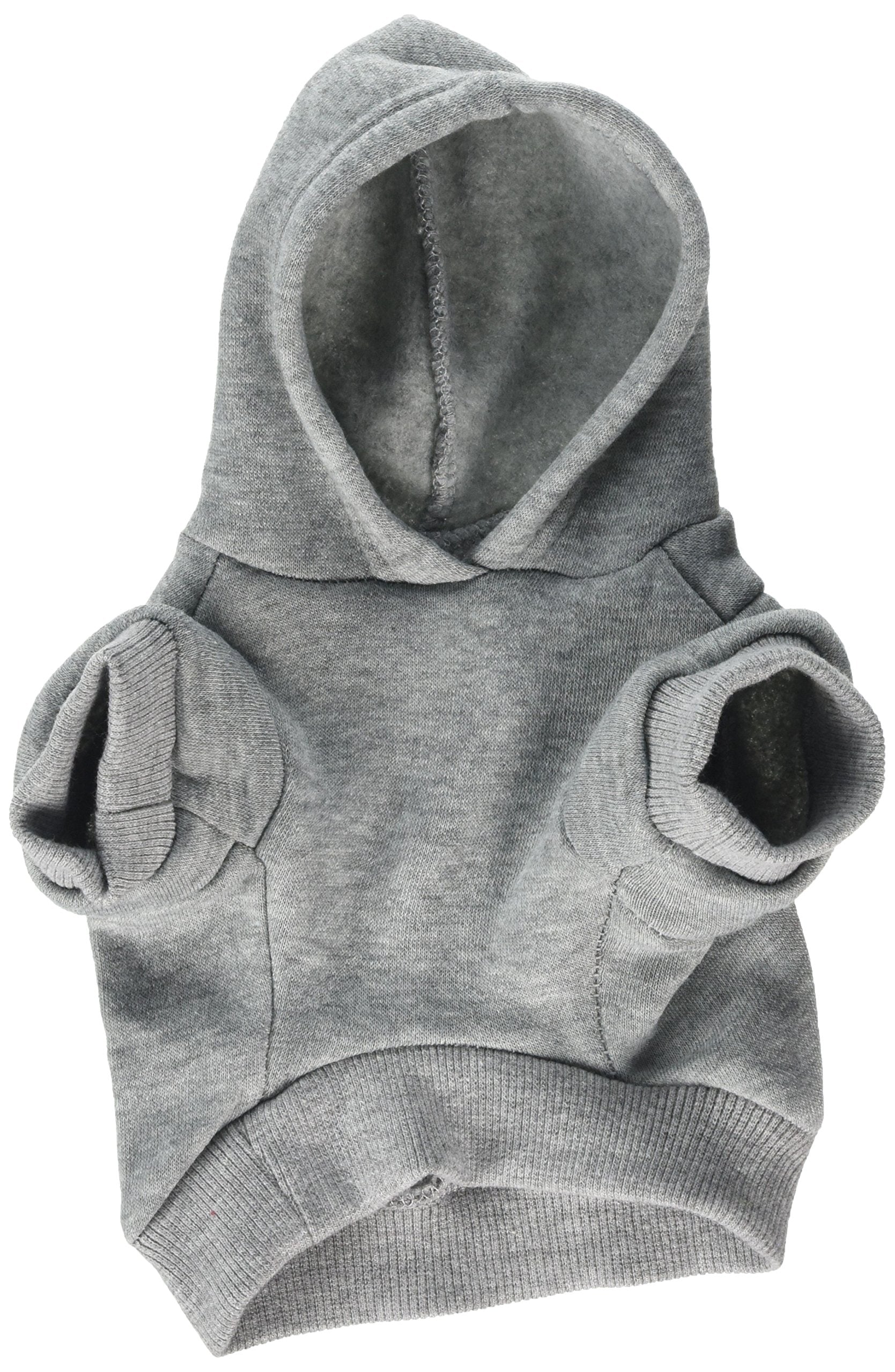 Pet, Dog & Cat Hoodie Rhinestone, Bad Dog Gray XS (0-3 lbs.)