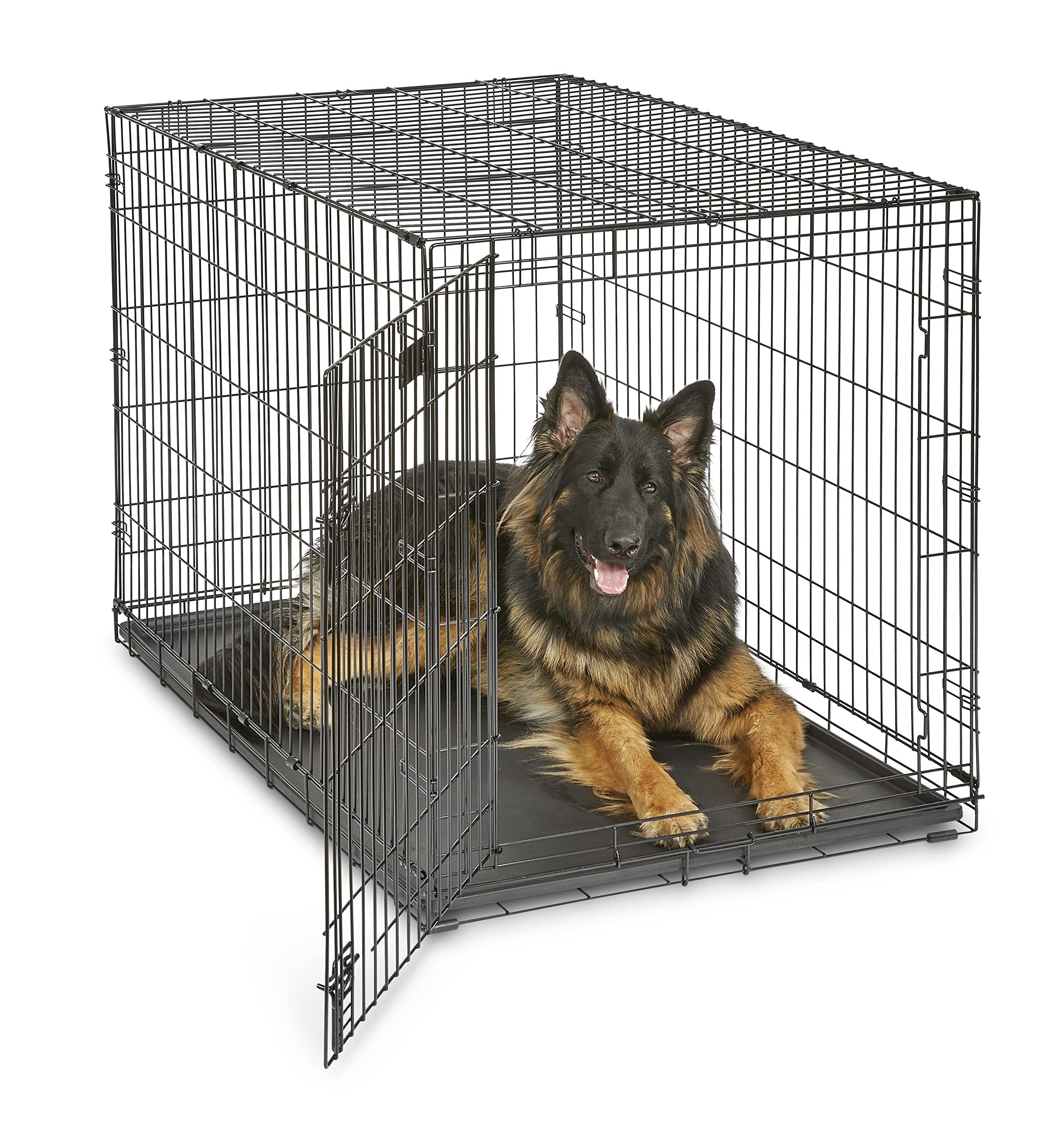Midwest Homes For Pets Newly Enhanced Single Door Icrate Dog Crate, Includes Leak-Proof Pan, Floor Protecting Feet, Divider Panel & New Patented Features