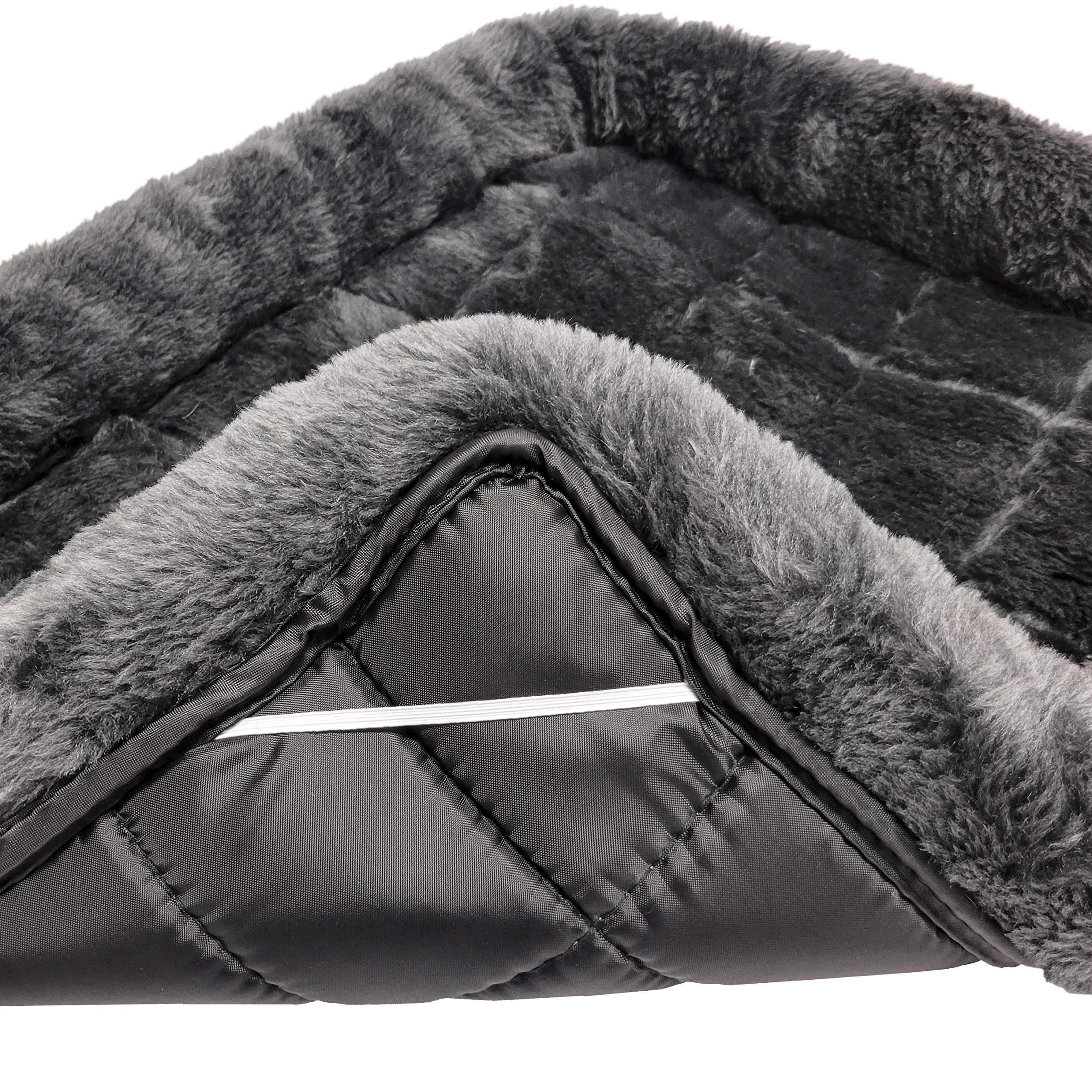 Midwest Quiet Time Bolster Gray Dog Bed, 18' L X 12' W, Xx-Small
