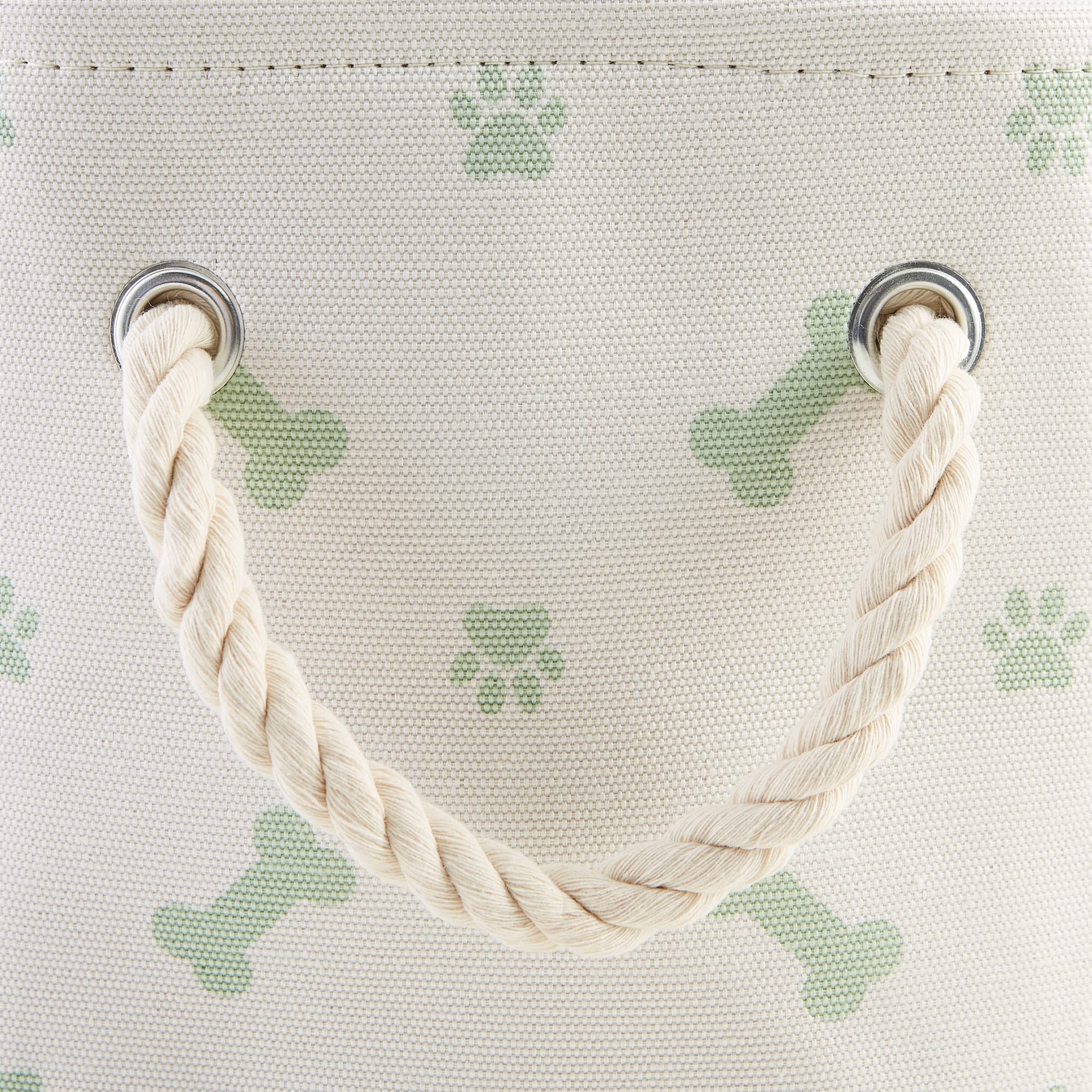Bone Dry Pet Storage Collection Paw and Bone Print, Small Rectangle, 14x8x9, Mint