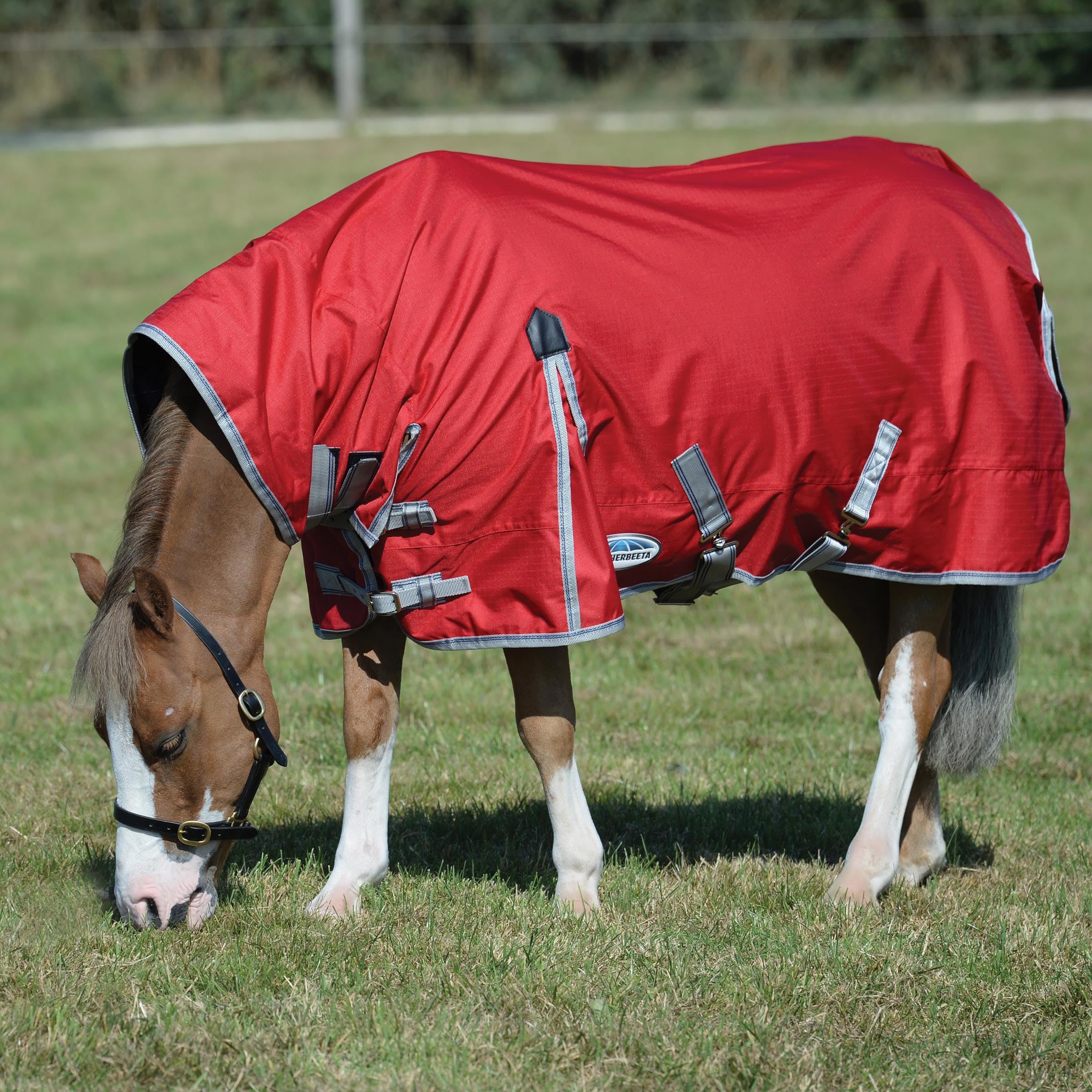 Weatherbeeta Comfitec Classic Combo Neck Lite, Red/Silver/Navy, 48''