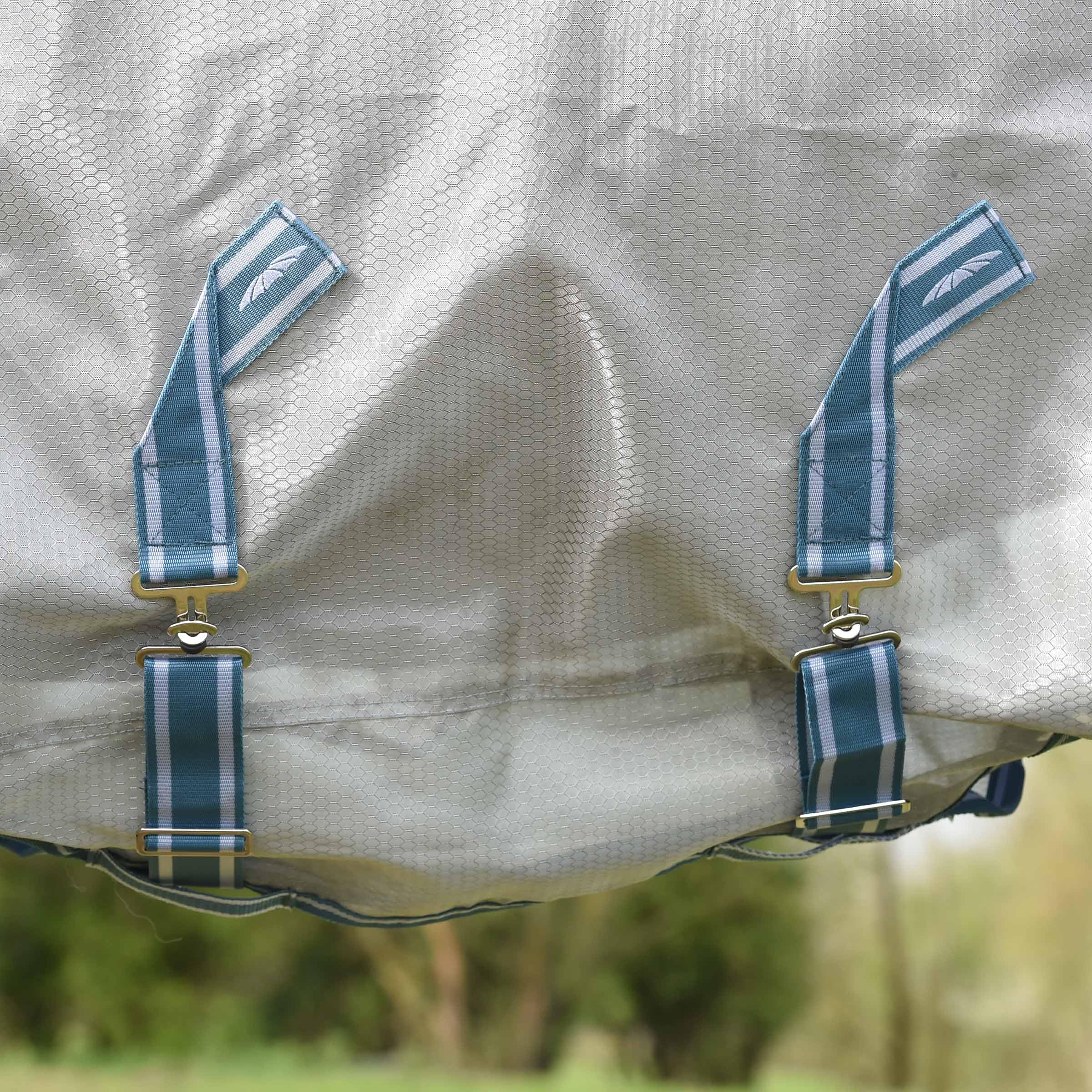 Weatherbeeta Comfitec Hexi Shield Combo Neck, Silver/Teal Blue, 81'
