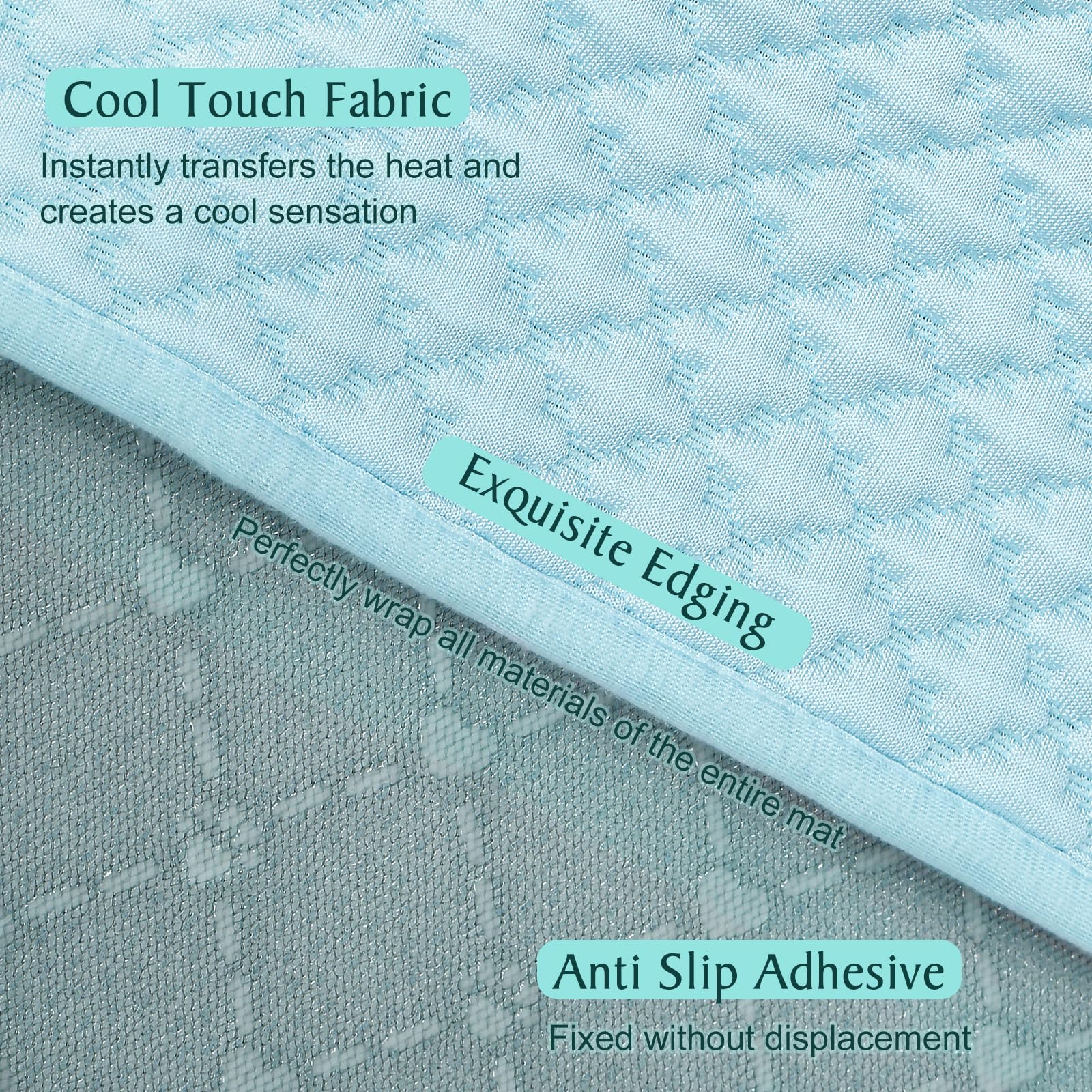 Subleer Upgraded Self-Cooling Dog Mat - Breathable Pet Cooling Pad For Dogs & Cats, Indoor & Outdoor Use, Washable Cooling Blank