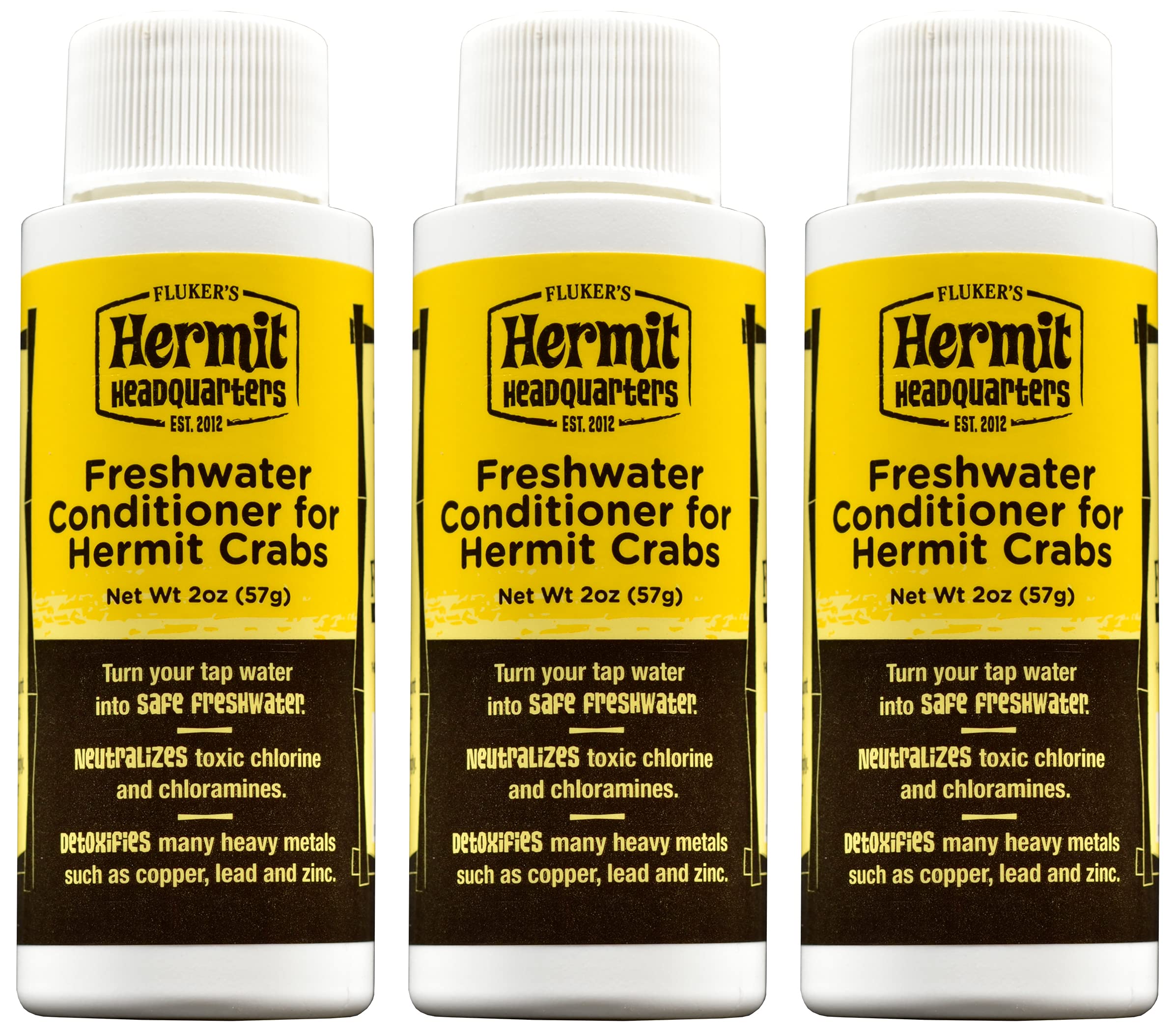 Flukers Freshwater Conditioner for Hermit Crabs, 2-Ounce (3 Pack)
