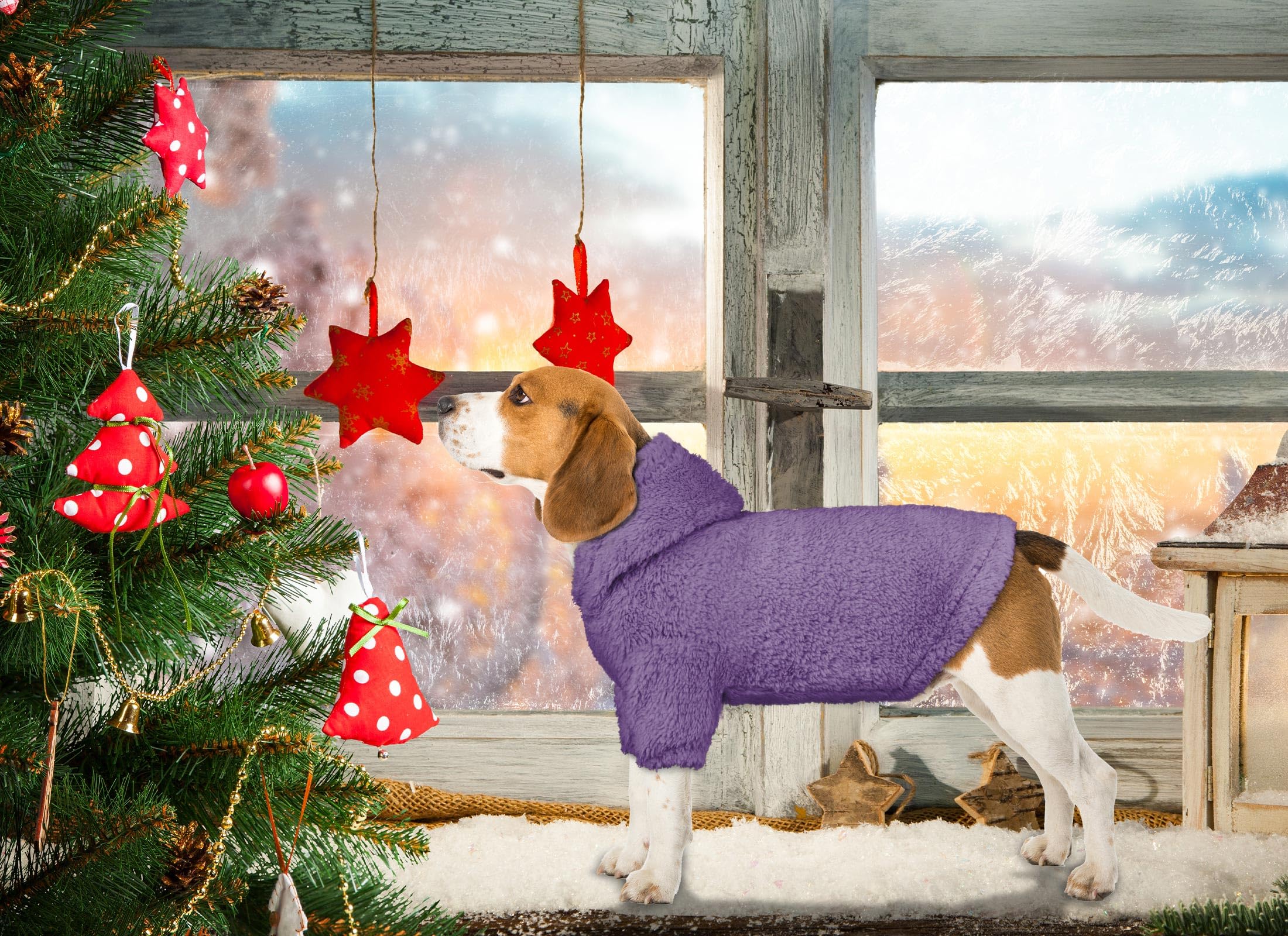 Stpiatue Fuzzy Dog Sweaters For Small Dogs Dog Hoodie Dog Clothes Warm Soft Cozy Dog Coats Hooded Sweatshirt Fleece Small Dog Ho