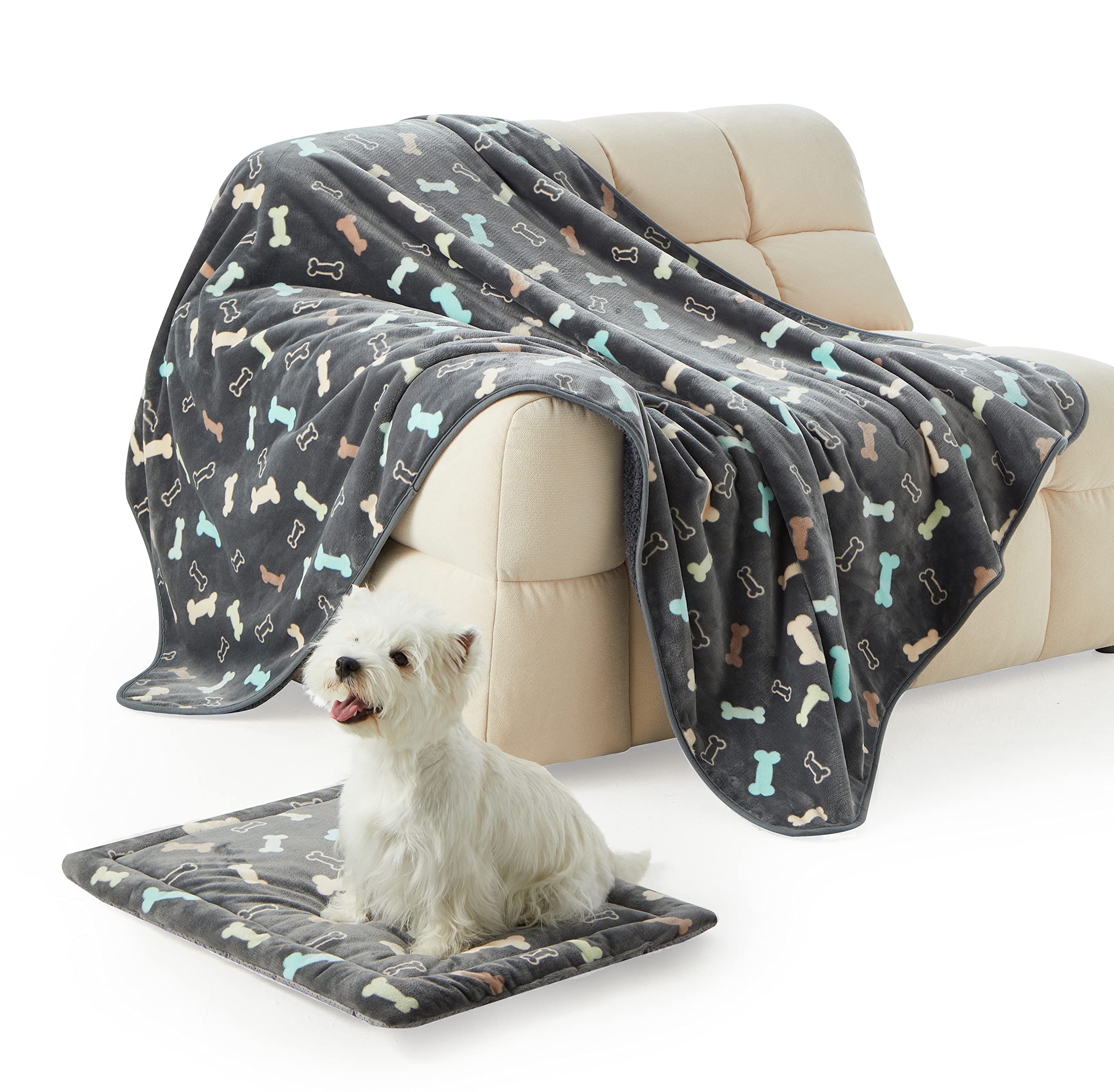 Allisandro Waterproof Blanket For Couch, Chairs, Car, Or Bed, Machine Washable 3 Layer Waterproof Furniture Protector With Cute